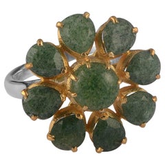 Anello con placca d'oro all'onice
