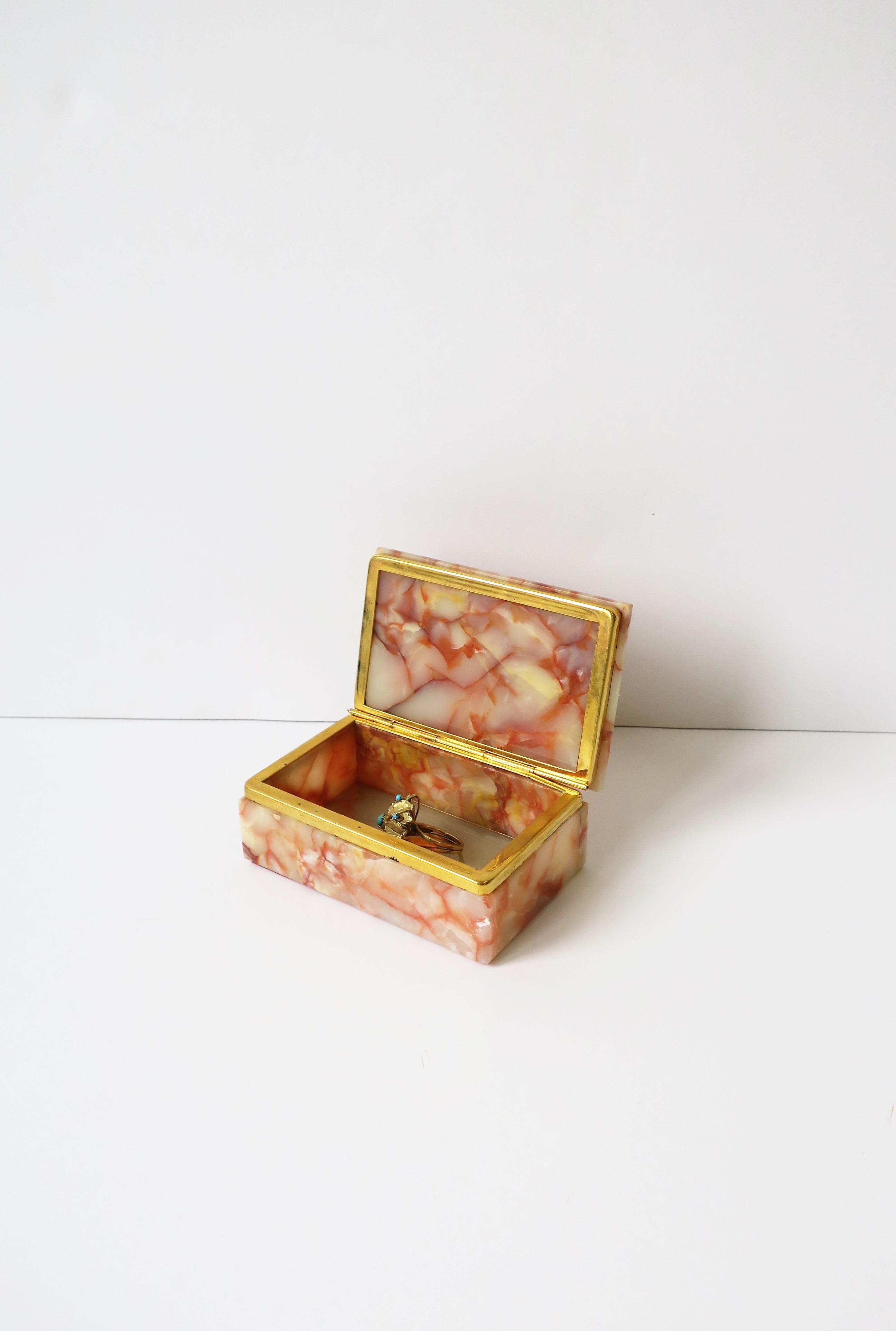 Italian Onyx Marble Jewelry Box 1