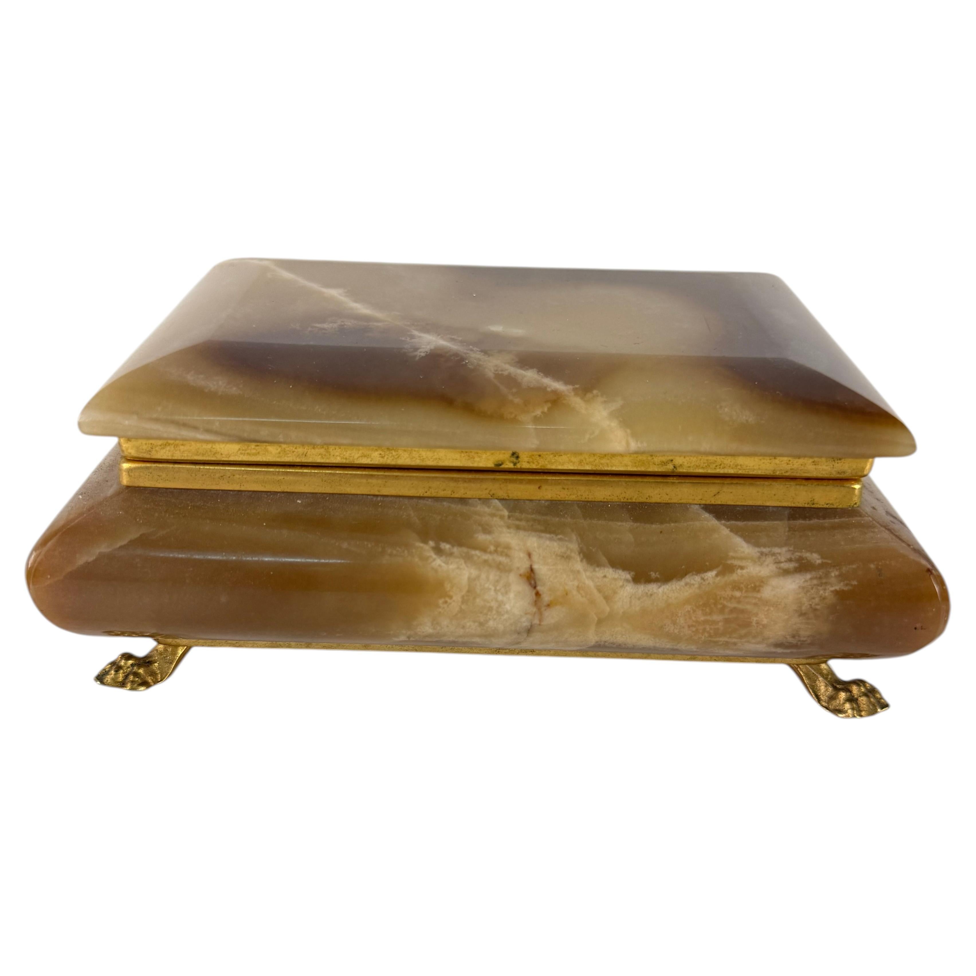 Onyx Jewelry Box, made in Italy, 1950s