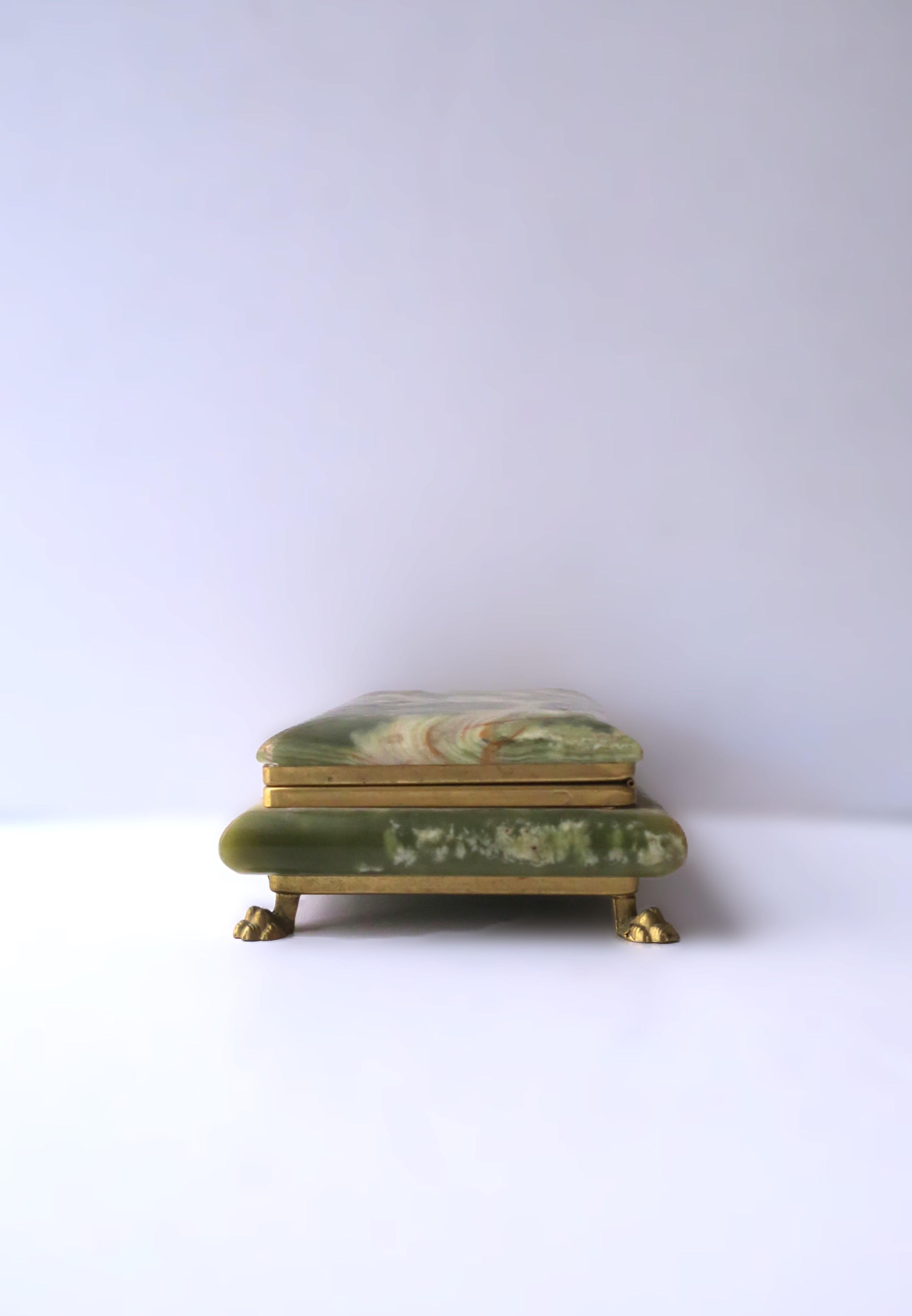 20th Century Onyx Jewelry or Decorative Box  For Sale