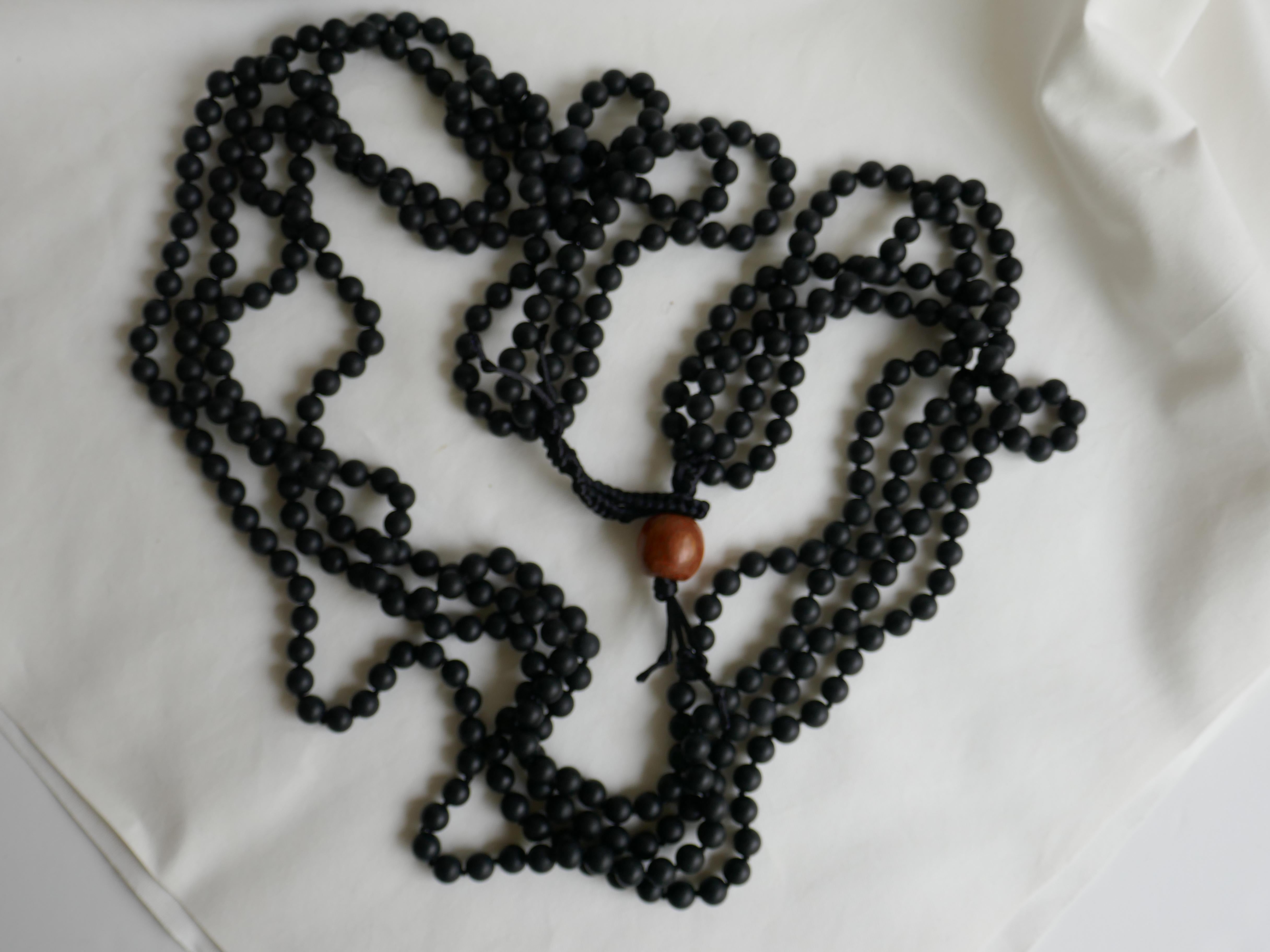 Onyx Long Gemstone Necklace For Sale 2