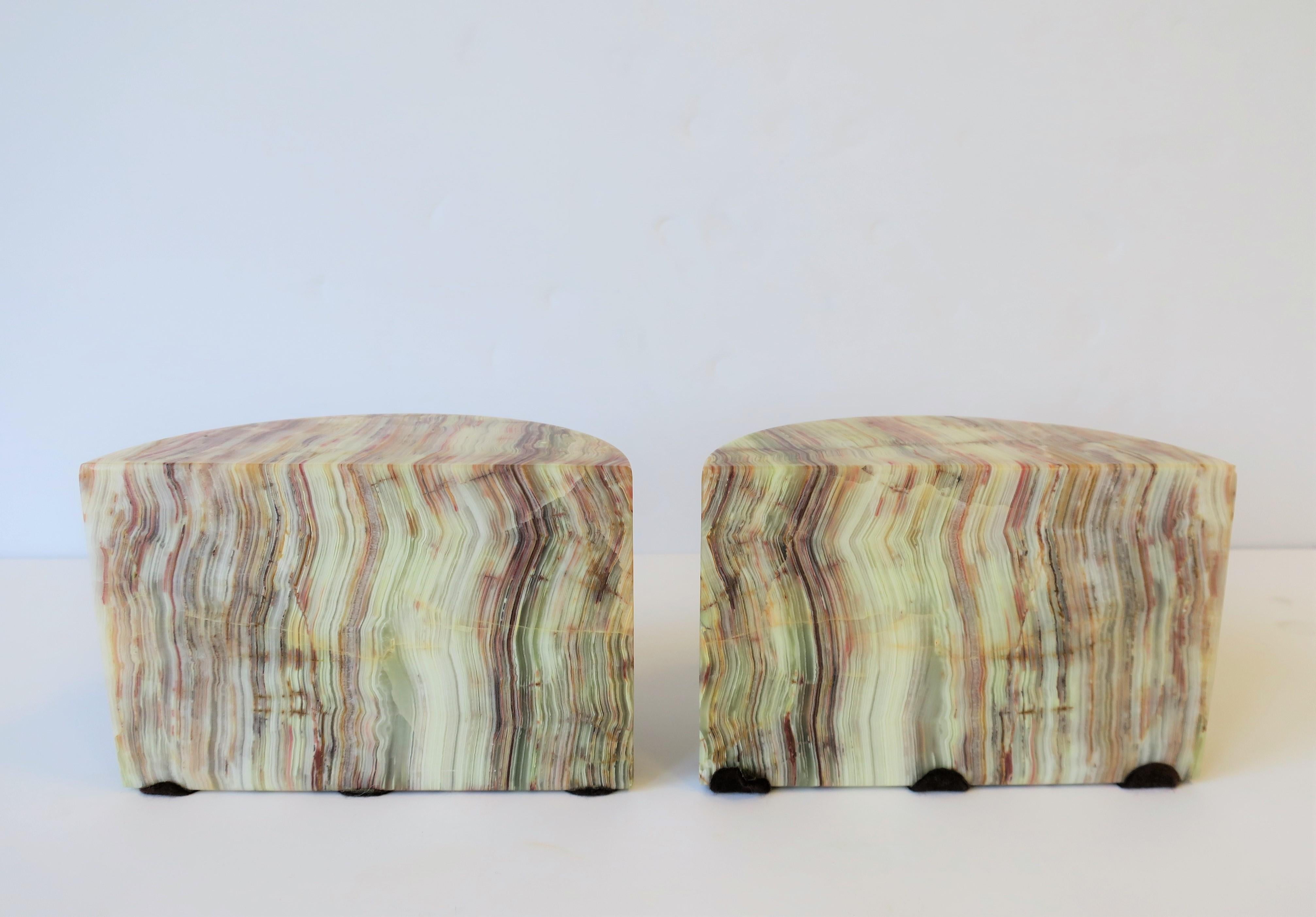 Onyx Marble Bookends 3