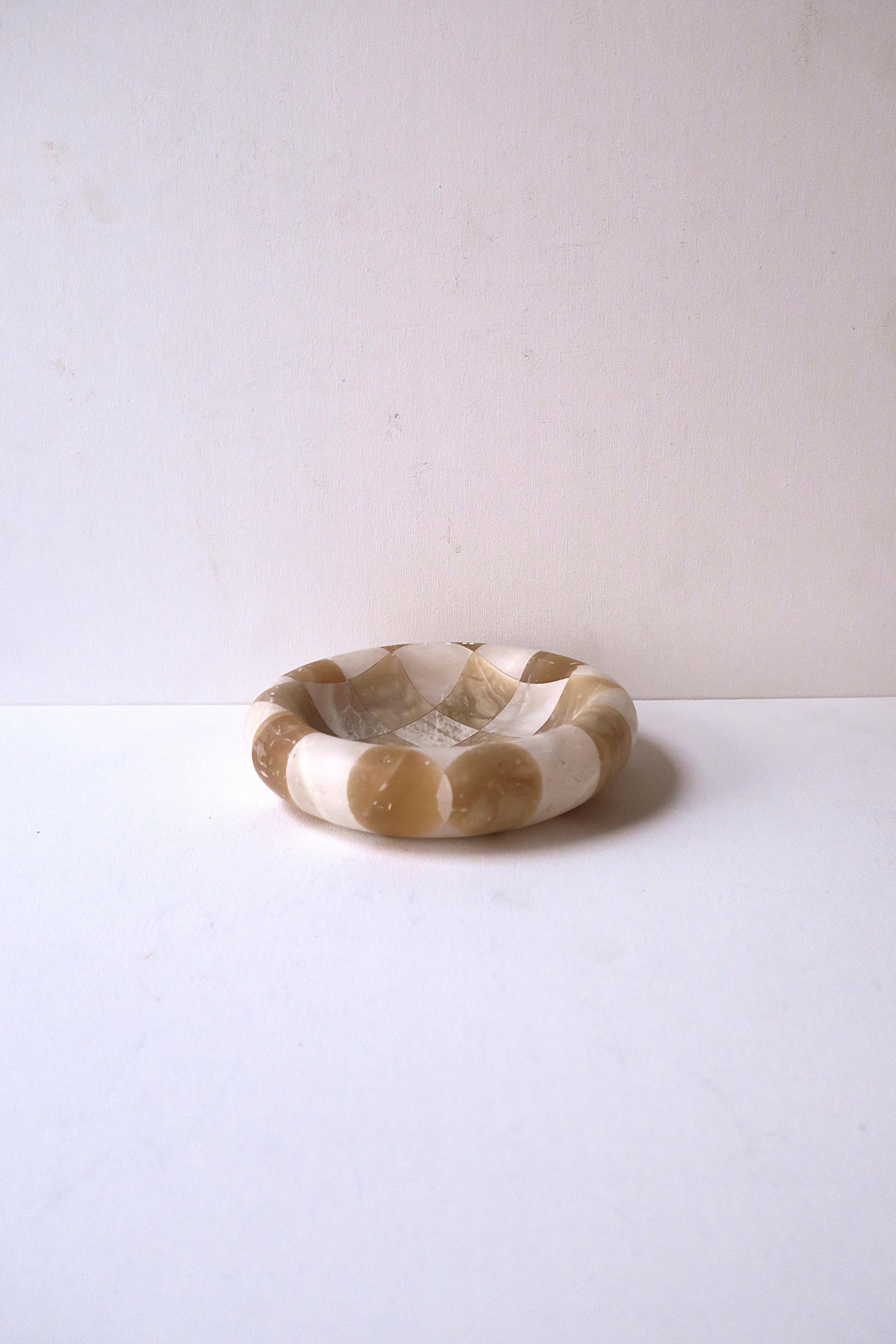 Post-Modern Onyx Marble Bowl Catchall