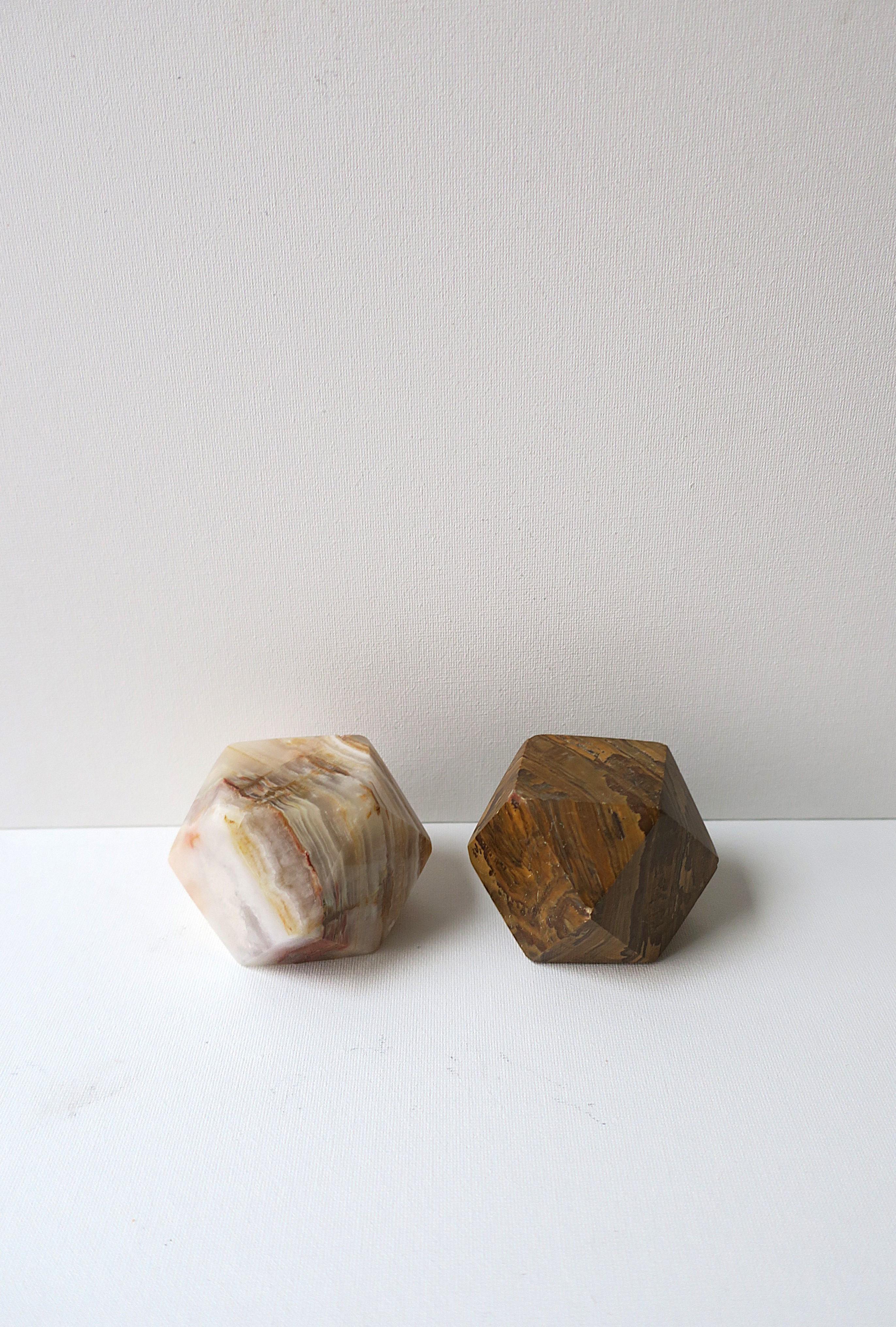 Polished Onyx Marble Decorative Object Paperweight For Sale