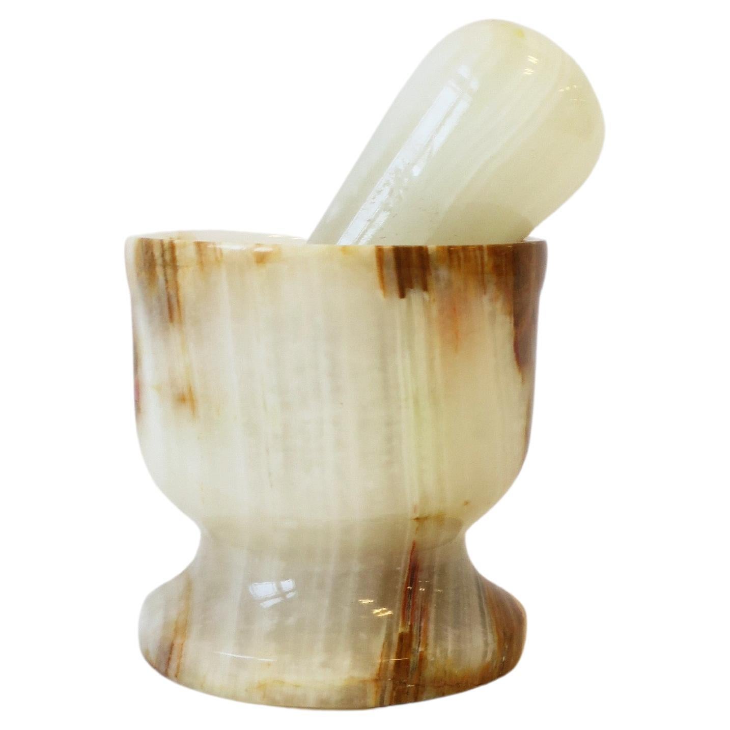 Onyx Marble Mortar and Pestle, Small