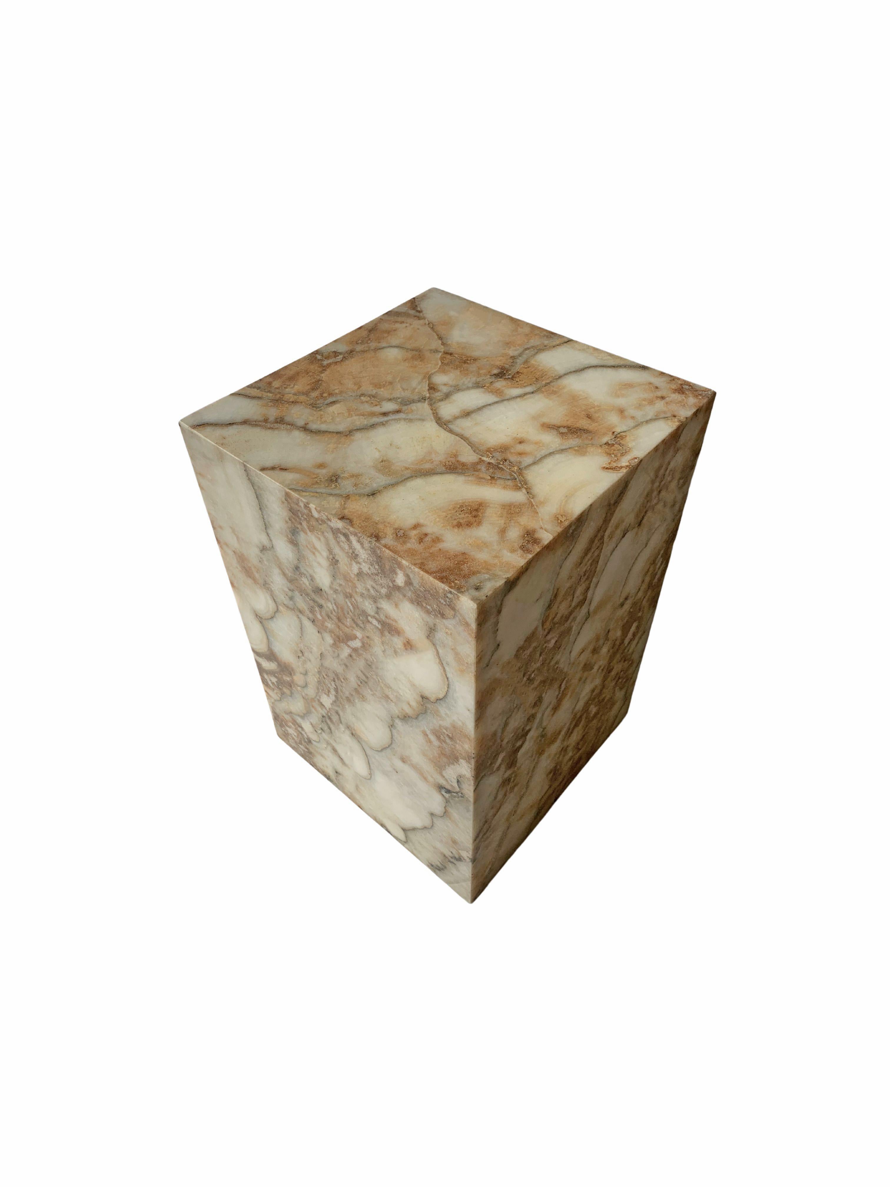 Modern Onyx Marble Side Table