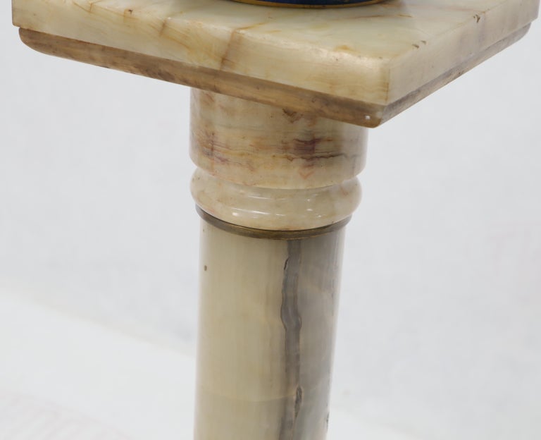 Onyx Marble Square Pedestal at 1stDibs