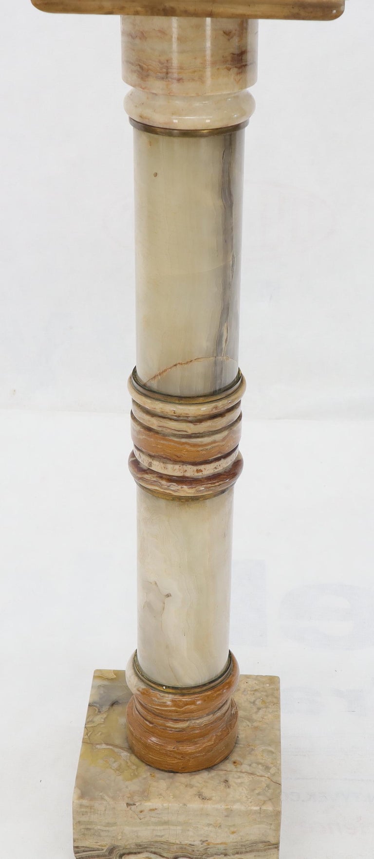 Onyx Marble Square Pedestal at 1stDibs