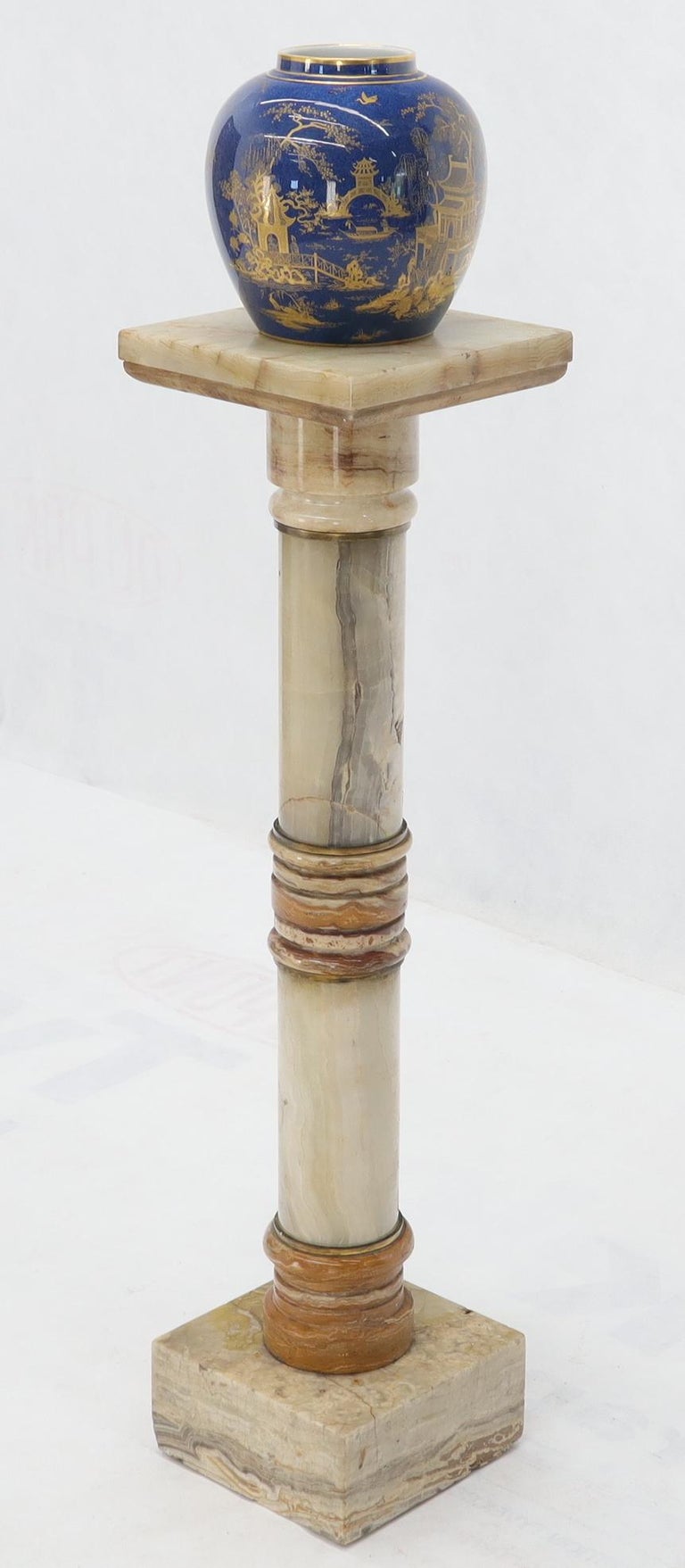 Onyx Marble Square Pedestal at 1stDibs