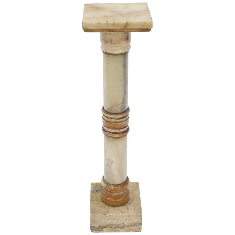 Onyx Marble Square Pedestal at 1stDibs