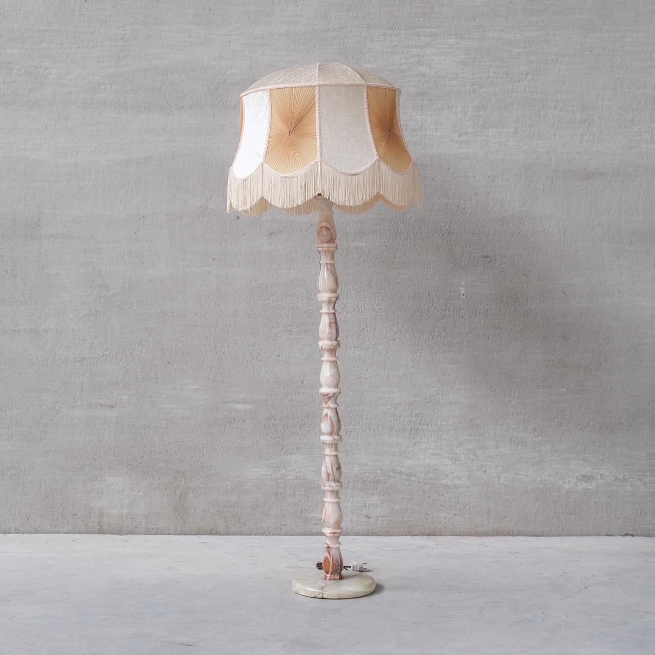 Onyx Mid-Century Swedish Floor Lamp In Good Condition For Sale In London, GB