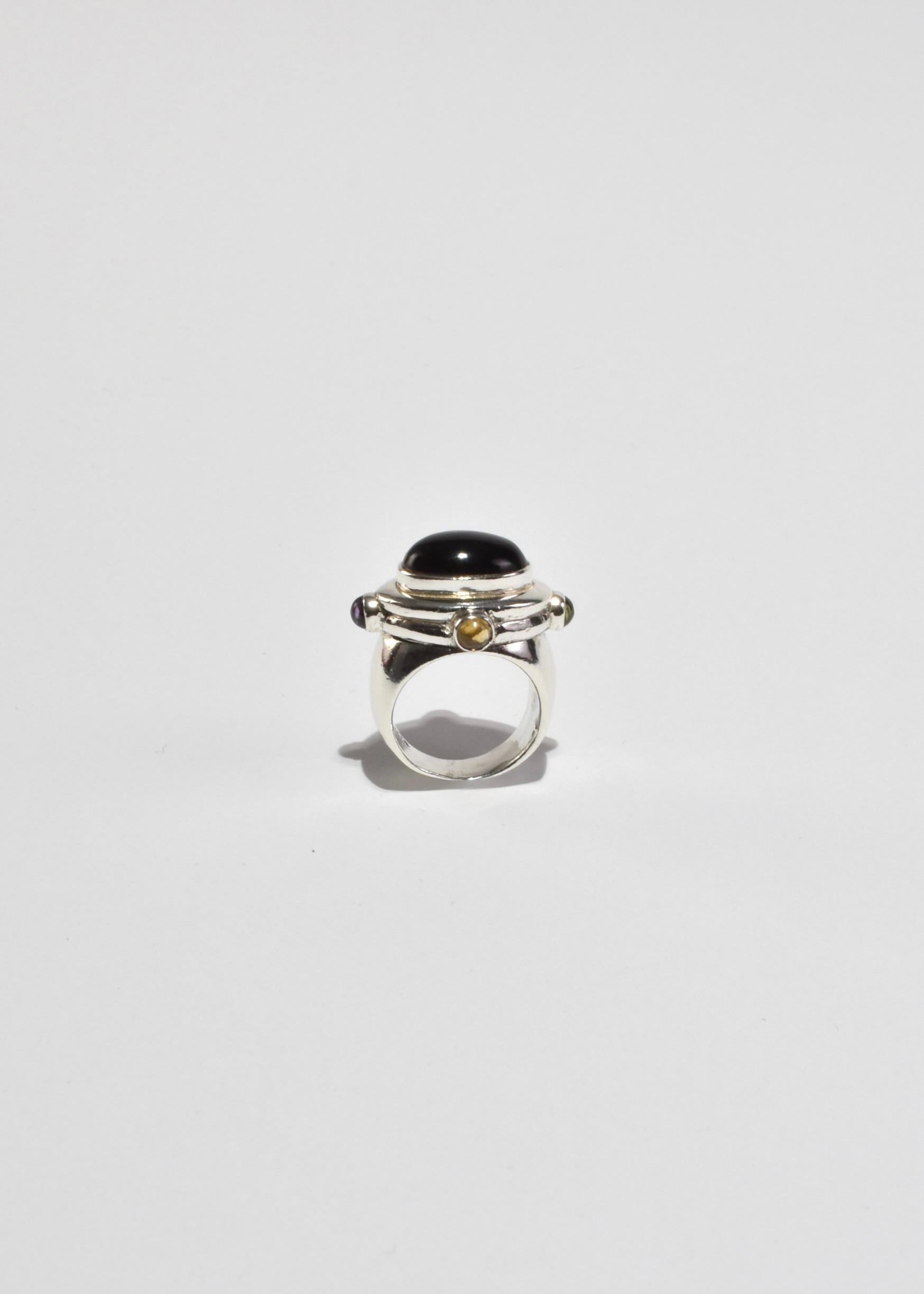 Onyx Multi Stone Ring In Good Condition For Sale In Richmond, VA