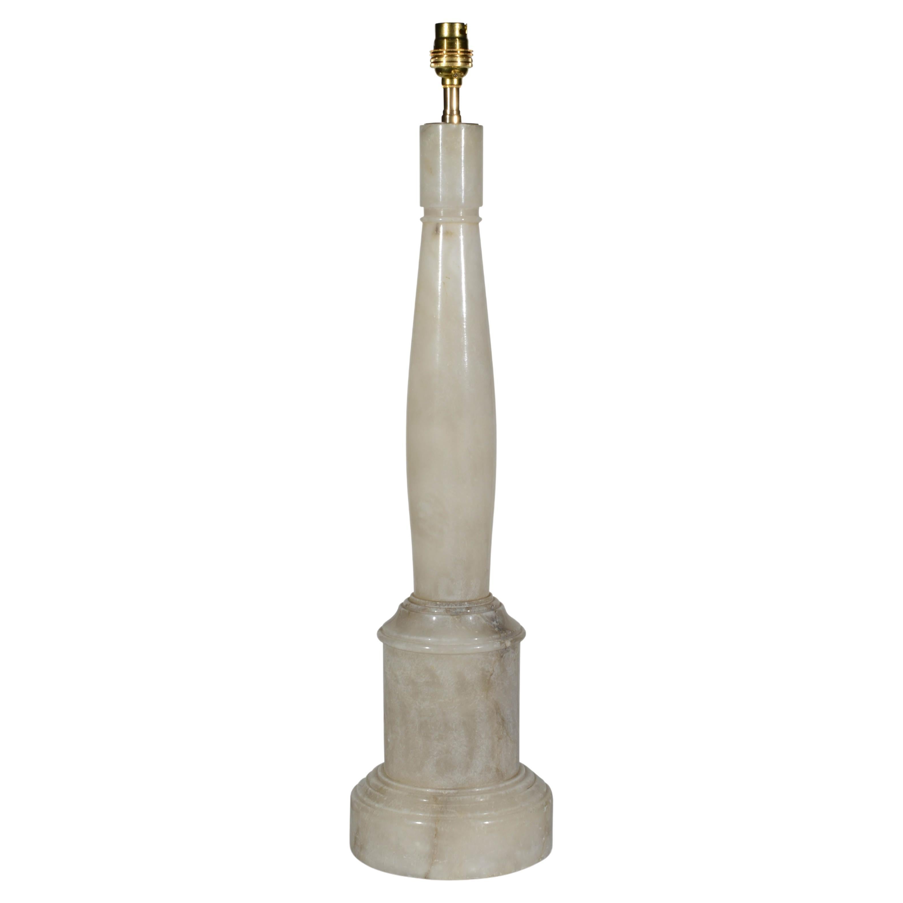 Onyx Neo-Classical Style Antique Column Table Lamp