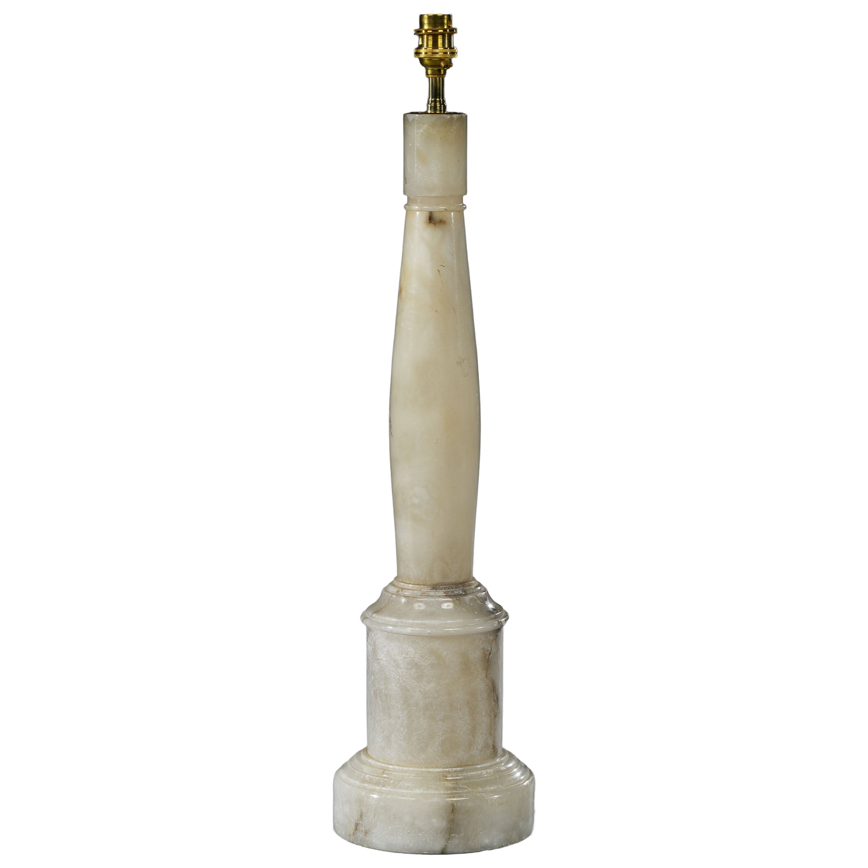 Onyx Neo-Classical Style English Antique Column Table Lamp For Sale