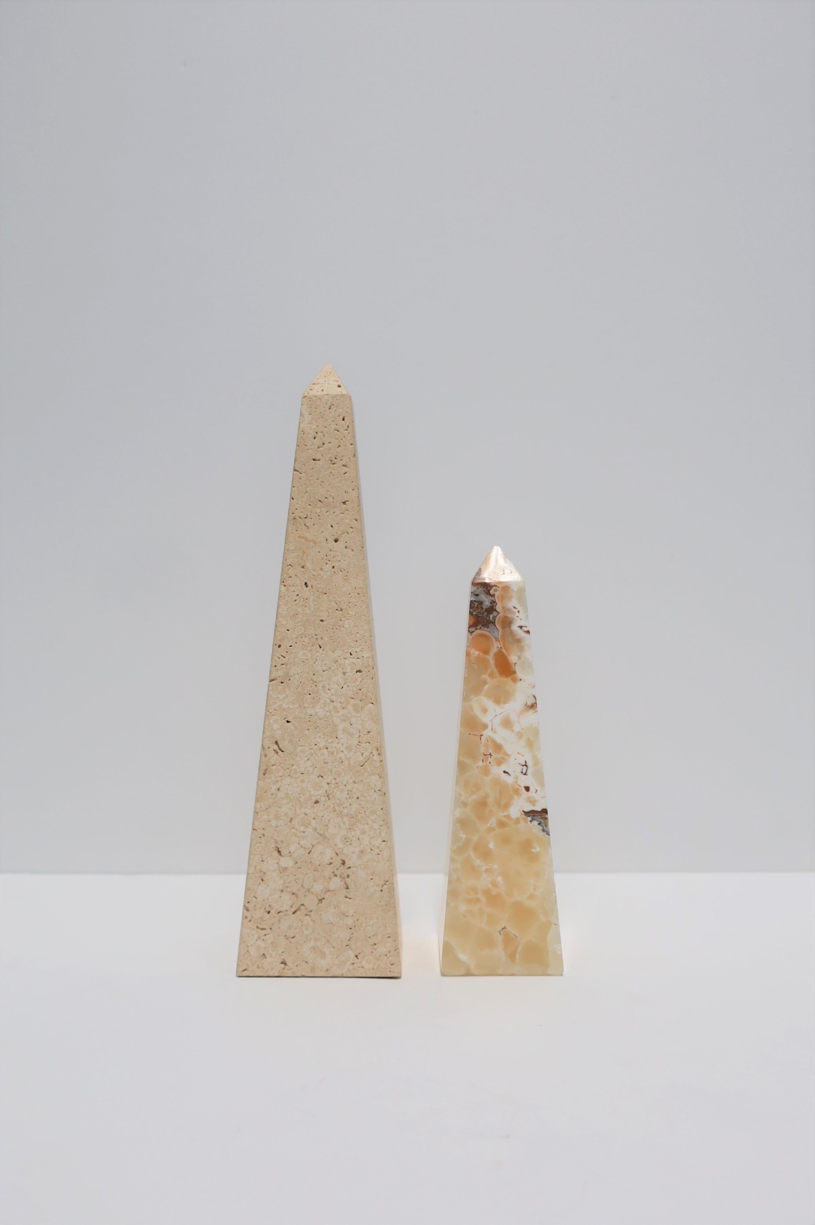 Modern Onyx Marble Obelisk Sculpture 1