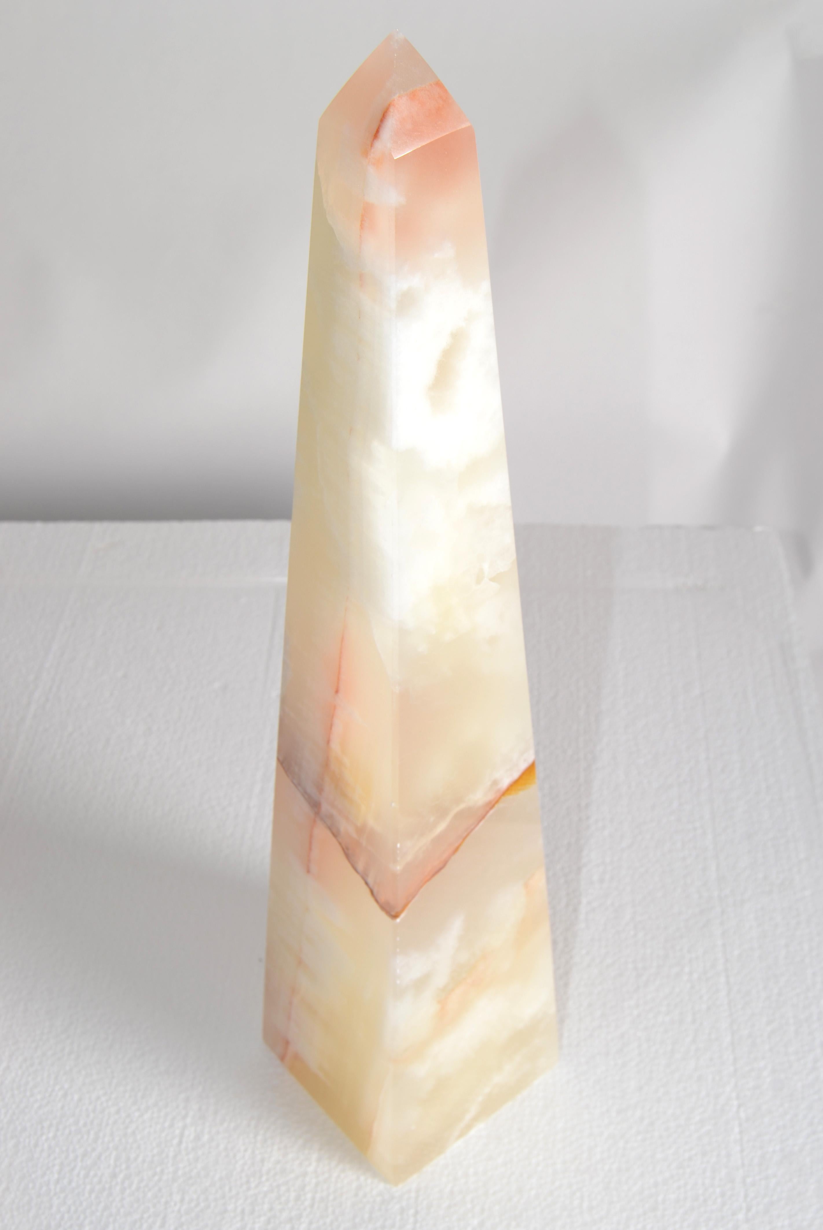 Italian Onyx Obelisks Grand Tour Style Italy Bookend Home Accents Room Accessoire For Sale