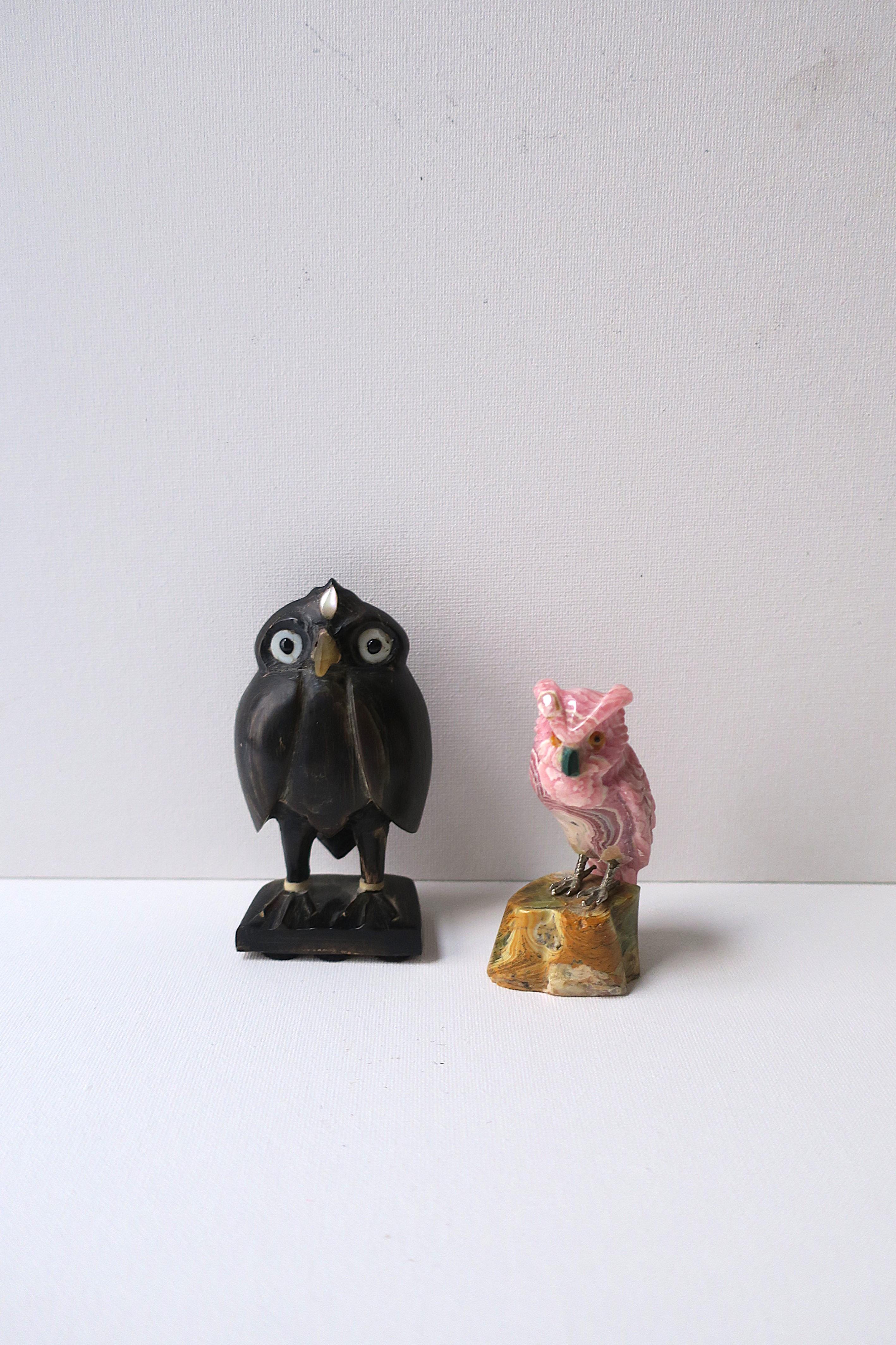 Onyx Owl Sculpture In Good Condition In New York, NY