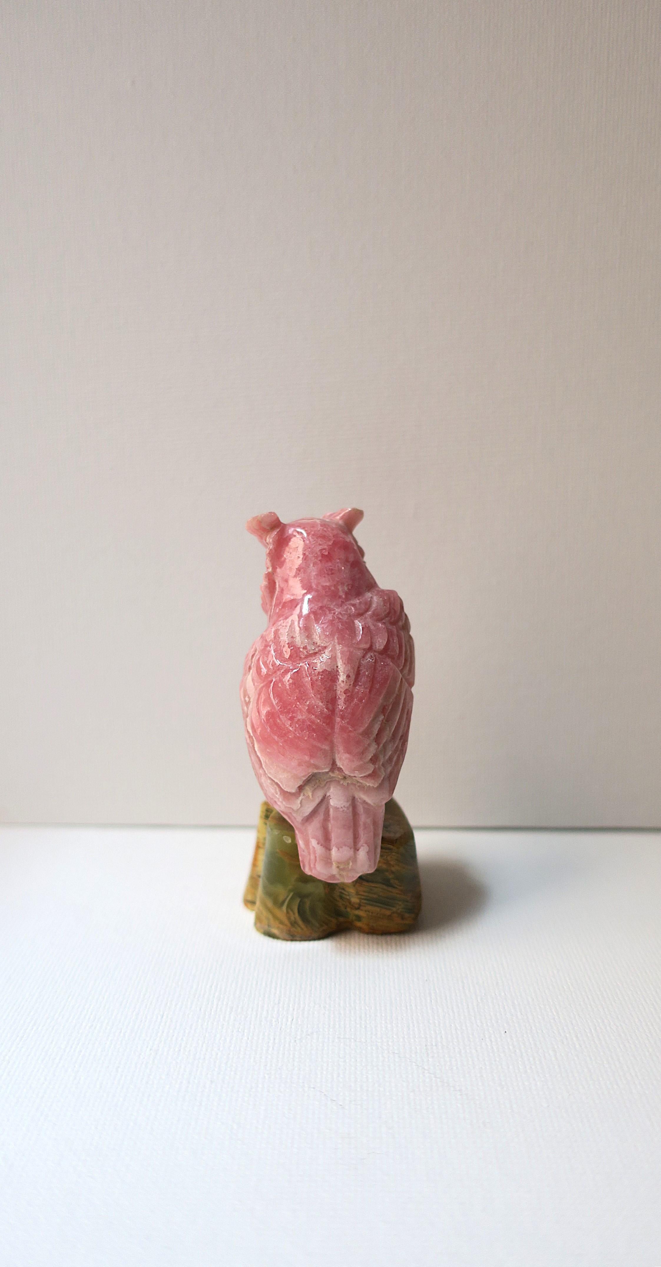 Malachite Onyx Owl Sculpture
