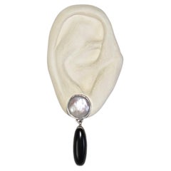 Onyx Pearl Earrings