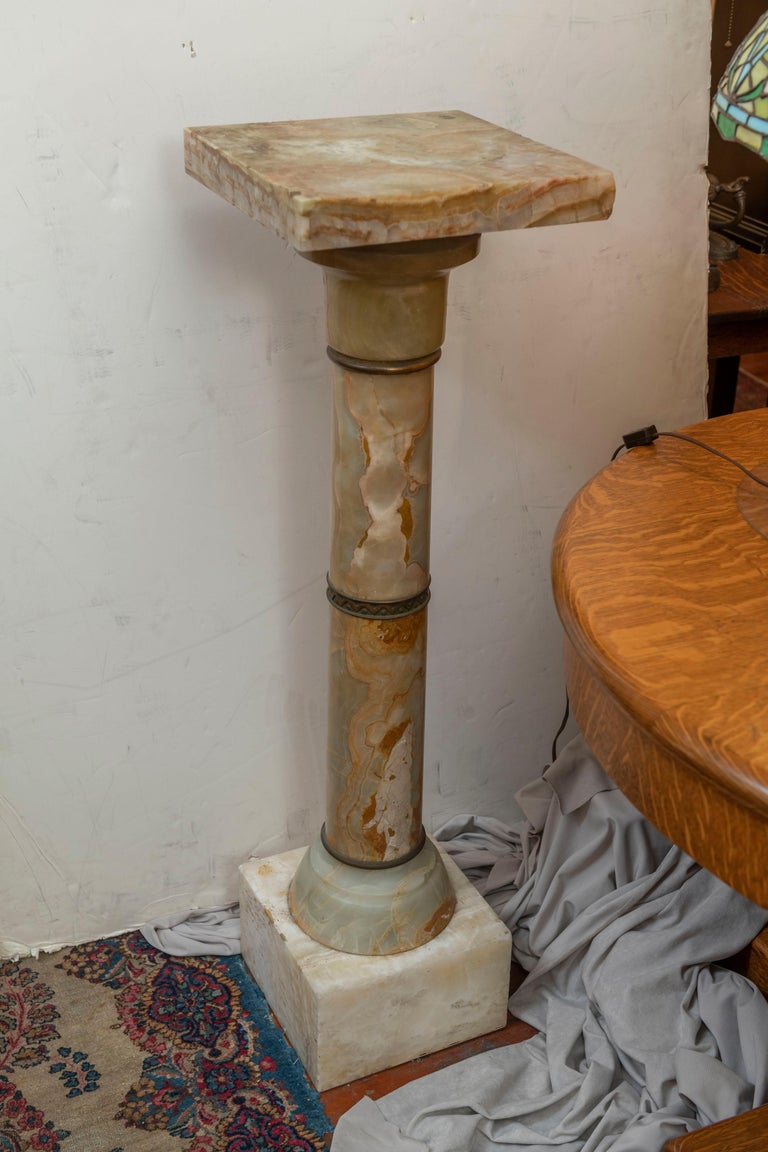 Onyx Pedestal For Sale at 1stdibs