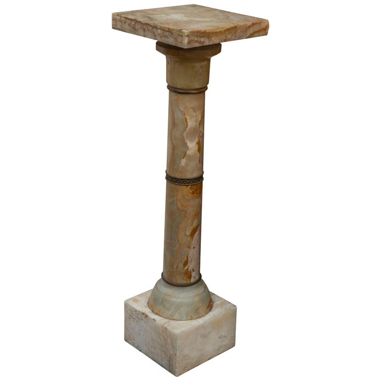 Onyx Pedestal For Sale at 1stdibs