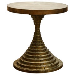 Bronze Pedestal Table by Studio Glustin