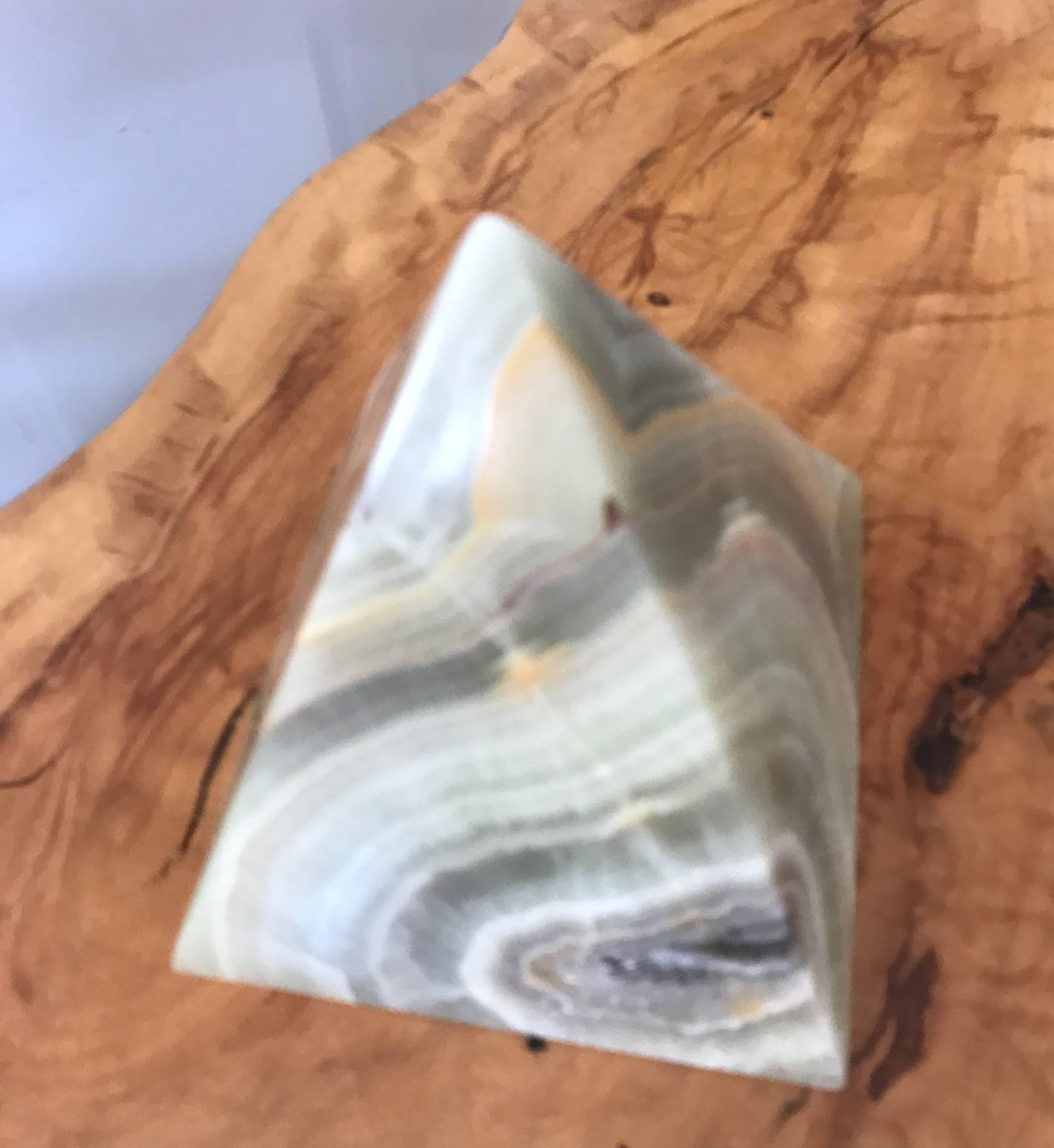 Onyx Pyramid Decorative Tabletop Object 7