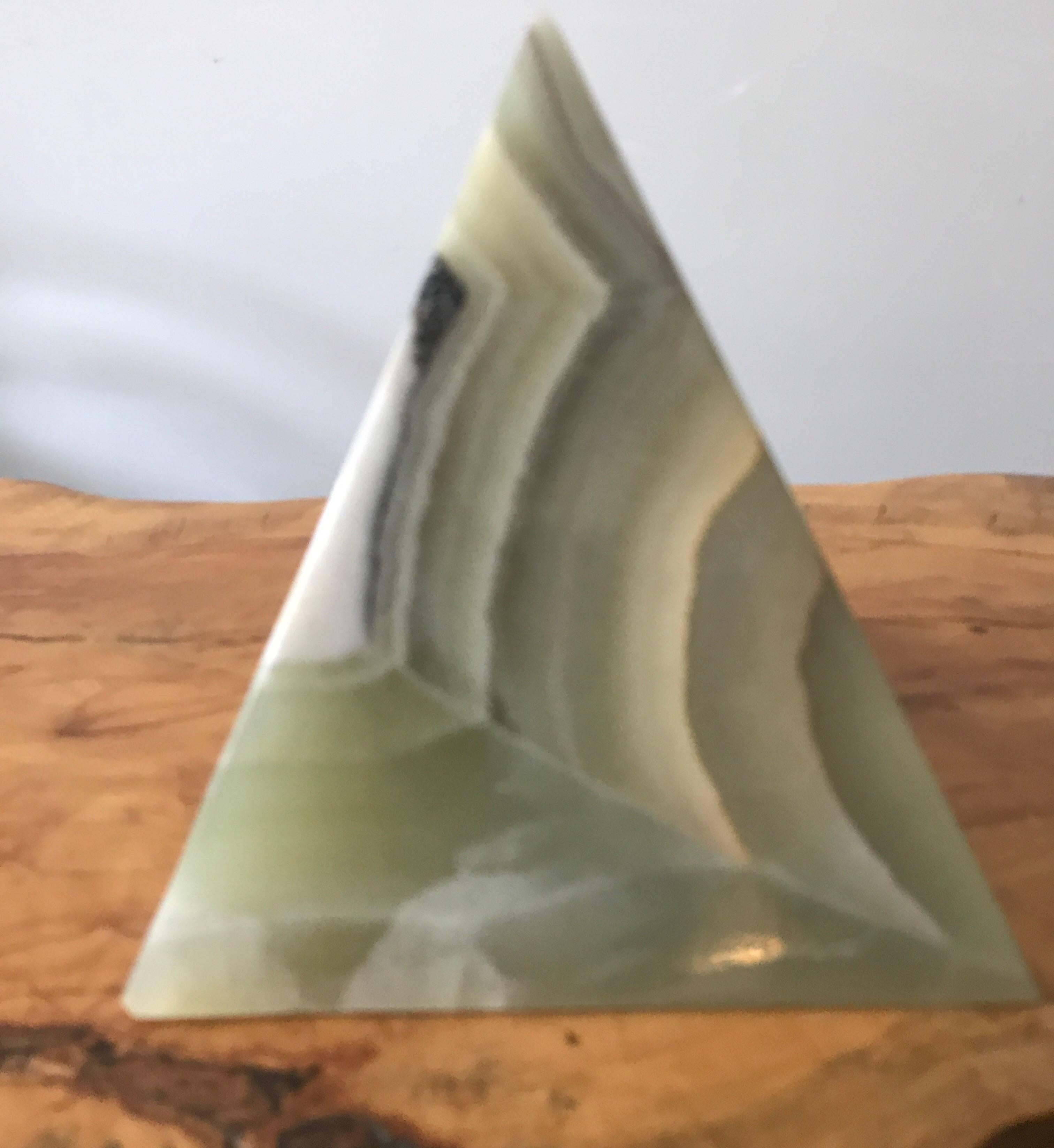 Onyx Pyramid Decorative Tabletop Object 1