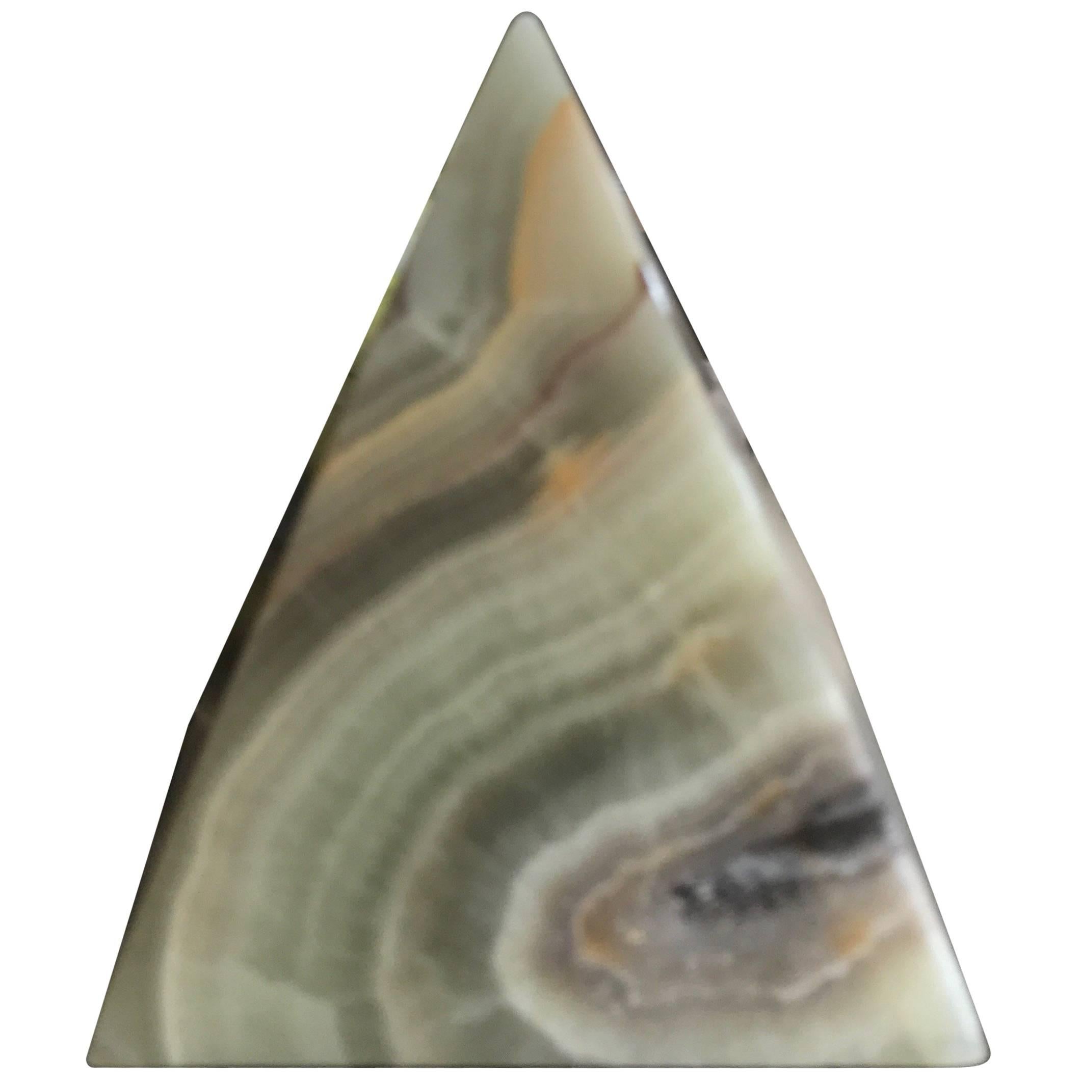 Onyx Pyramid Decorative Tabletop Object