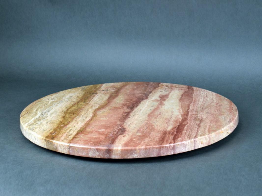 Intagliato a mano Lazy Susan rosso onice in vendita