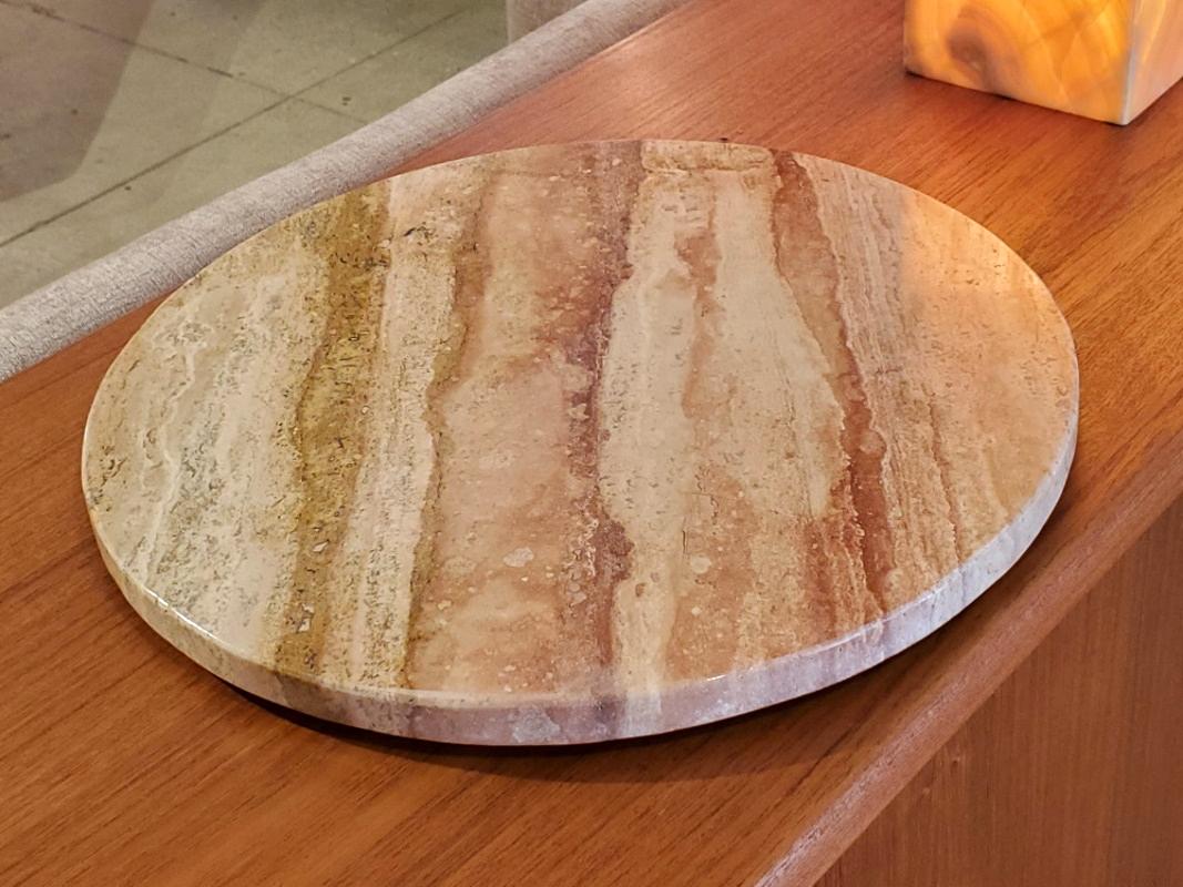 Hand-Carved Onyx Red Lazy Susan For Sale