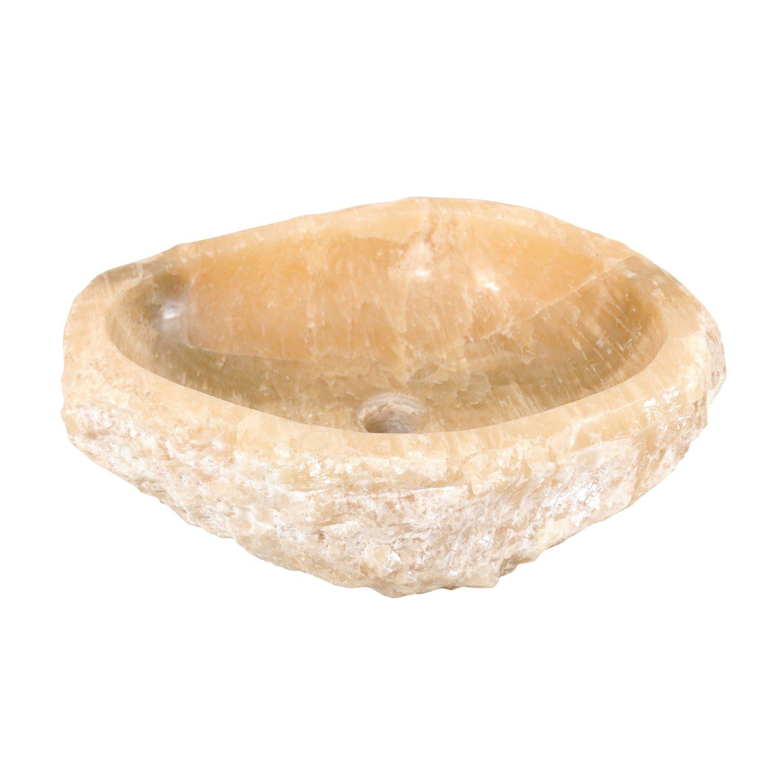 Onyx Rock Sink Bathroom Basin with Live Edge