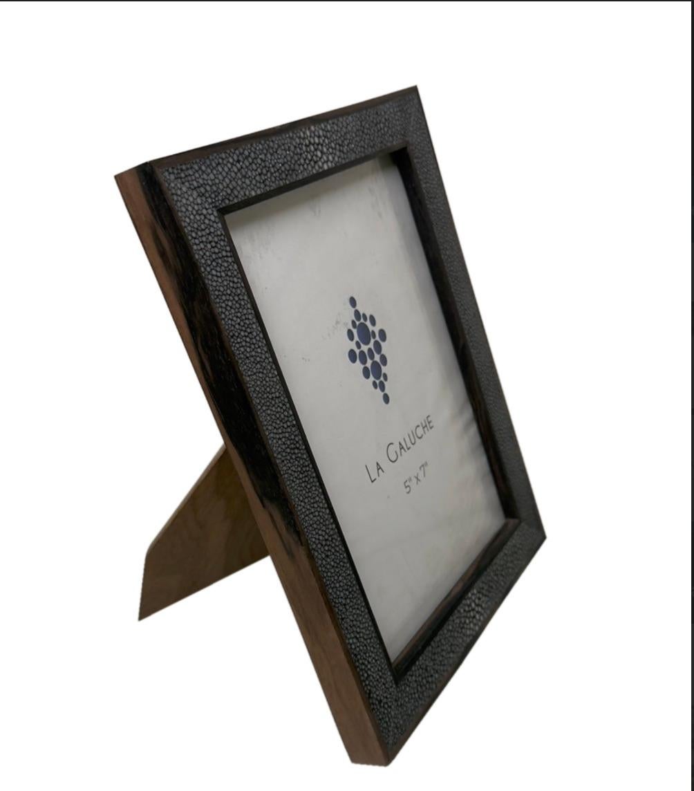 XXIe siècle et contemporain Cadre photo en galuchat onyx en vente