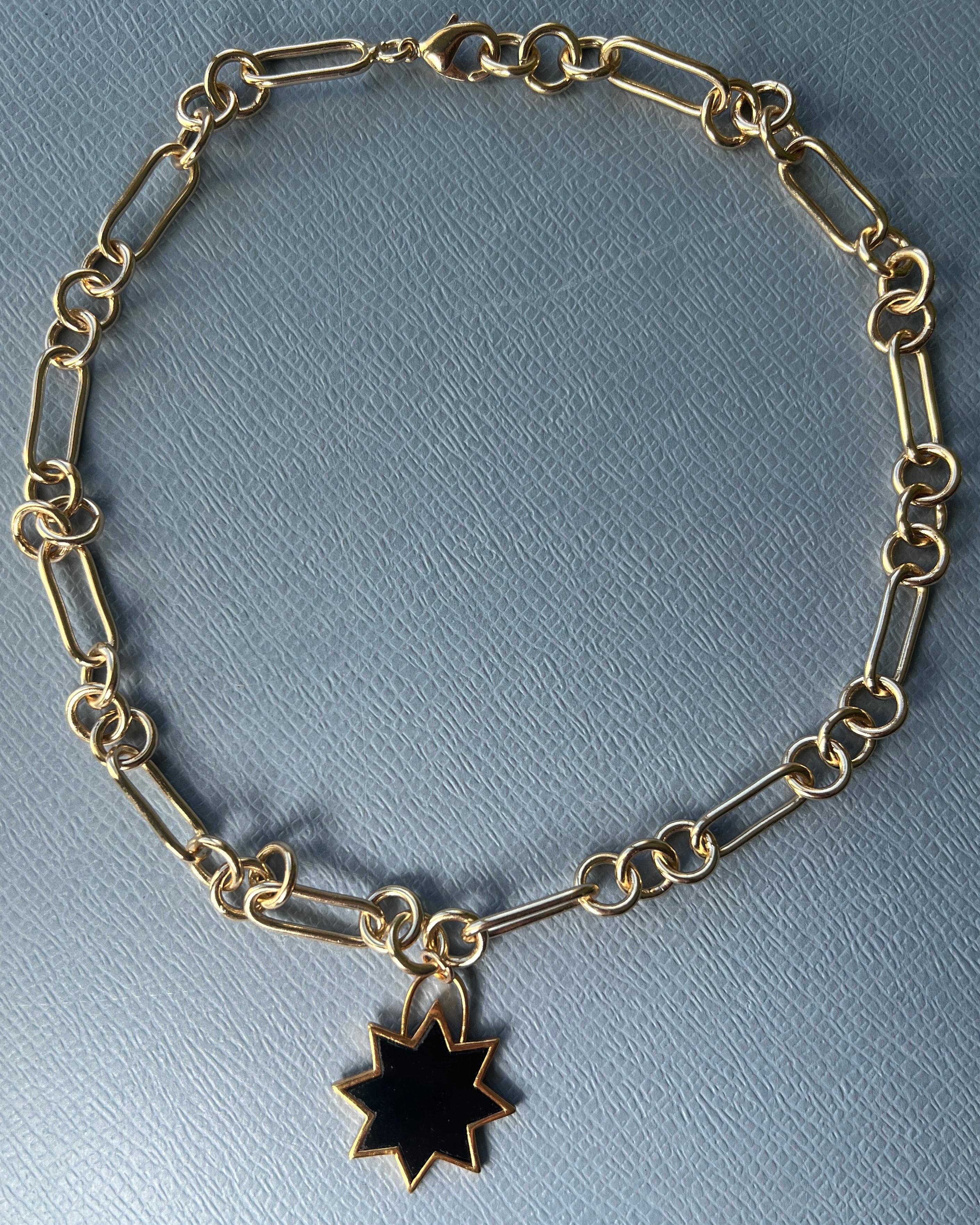 Taglio brillante Collana a stella in onice J DAUPHIN in vendita