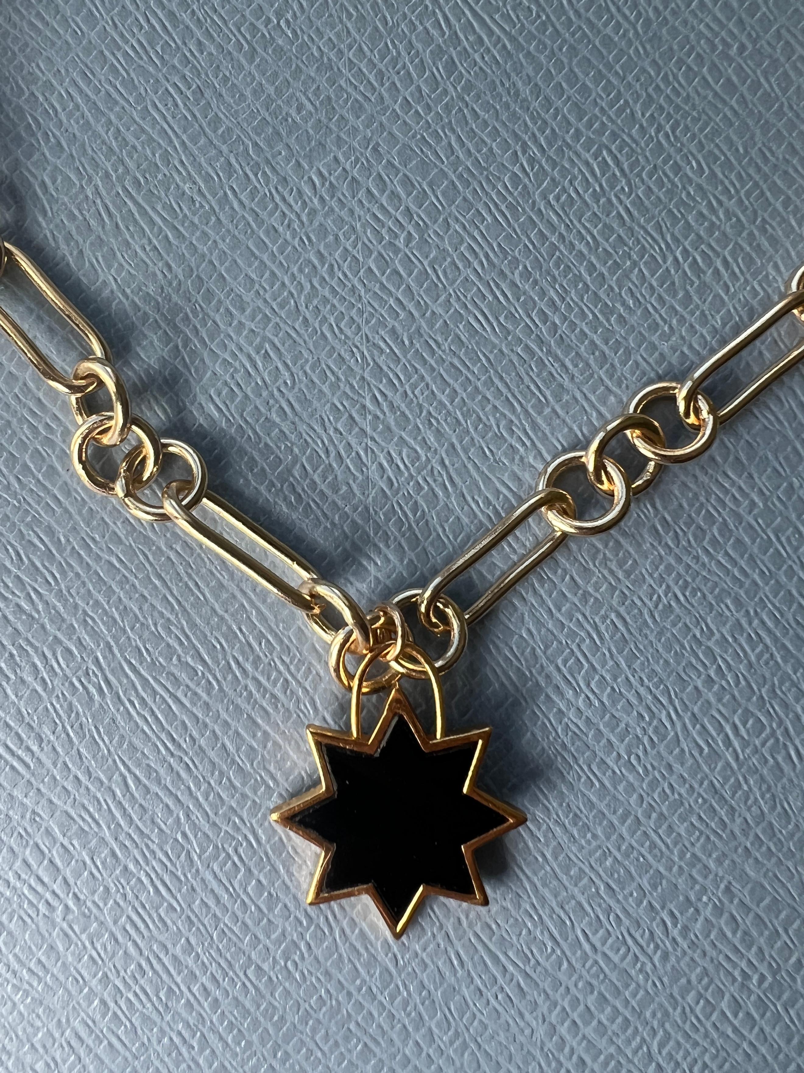 Collana a stella in onice J DAUPHIN in vendita 1