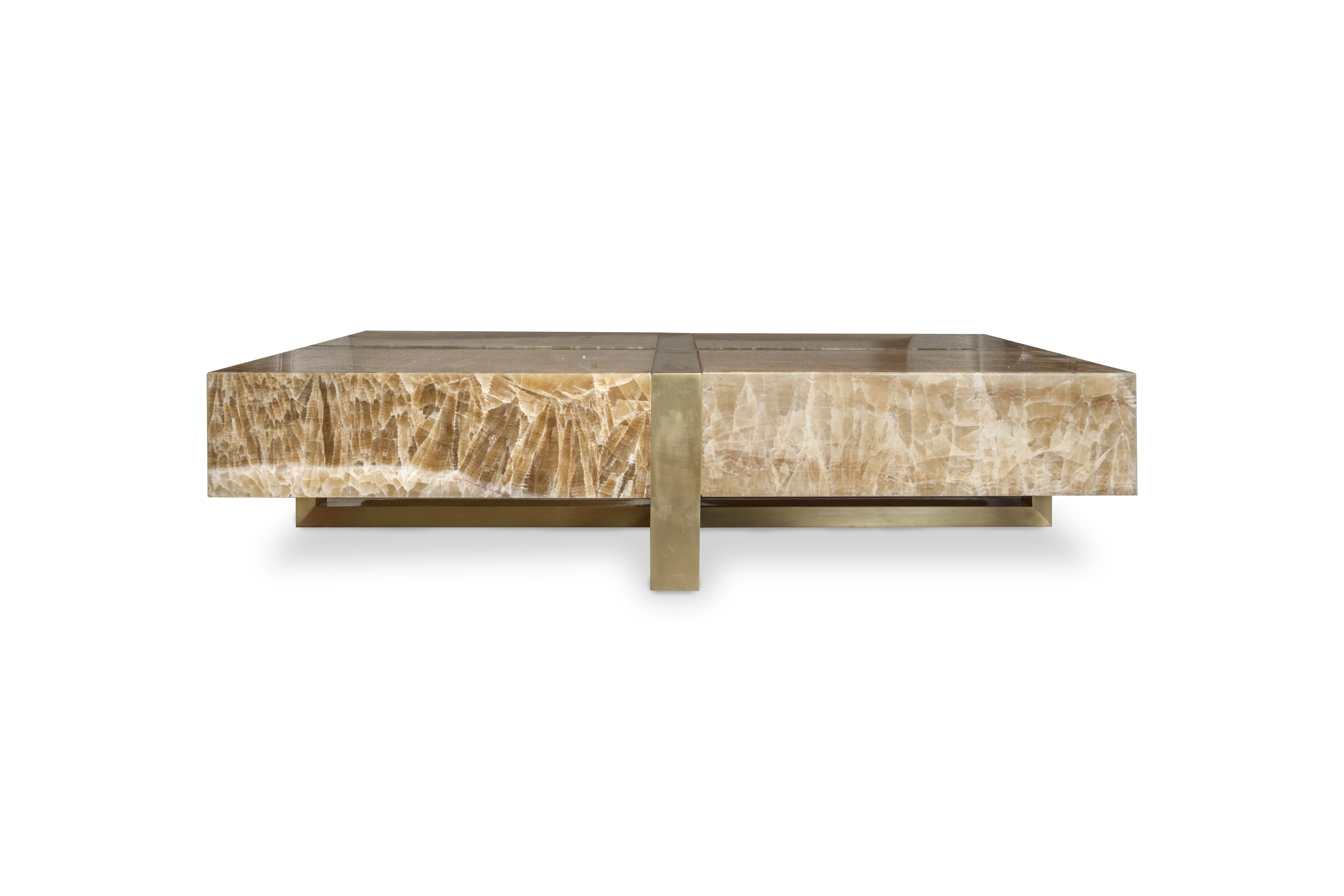 Onyx Stone Coffee Table by Studio Glustin In Excellent Condition In Saint-Ouen (PARIS), FR