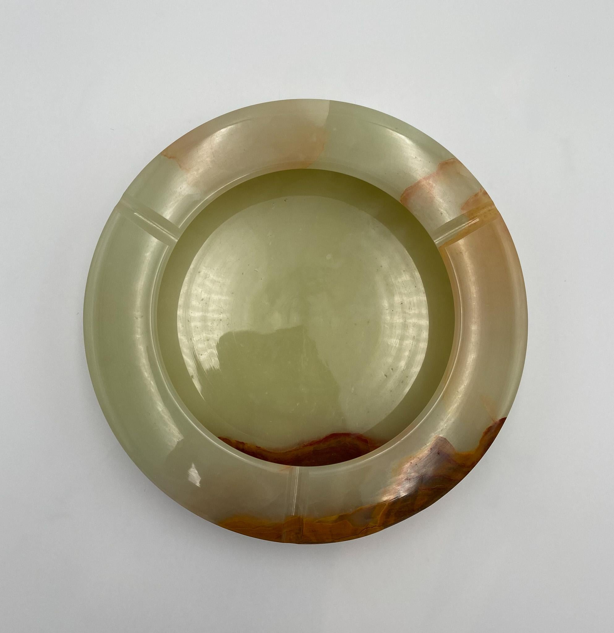 Onyx Stone Modernist Ashtray or Vide-Poche Catchall, Italy, 1980's  For Sale 5