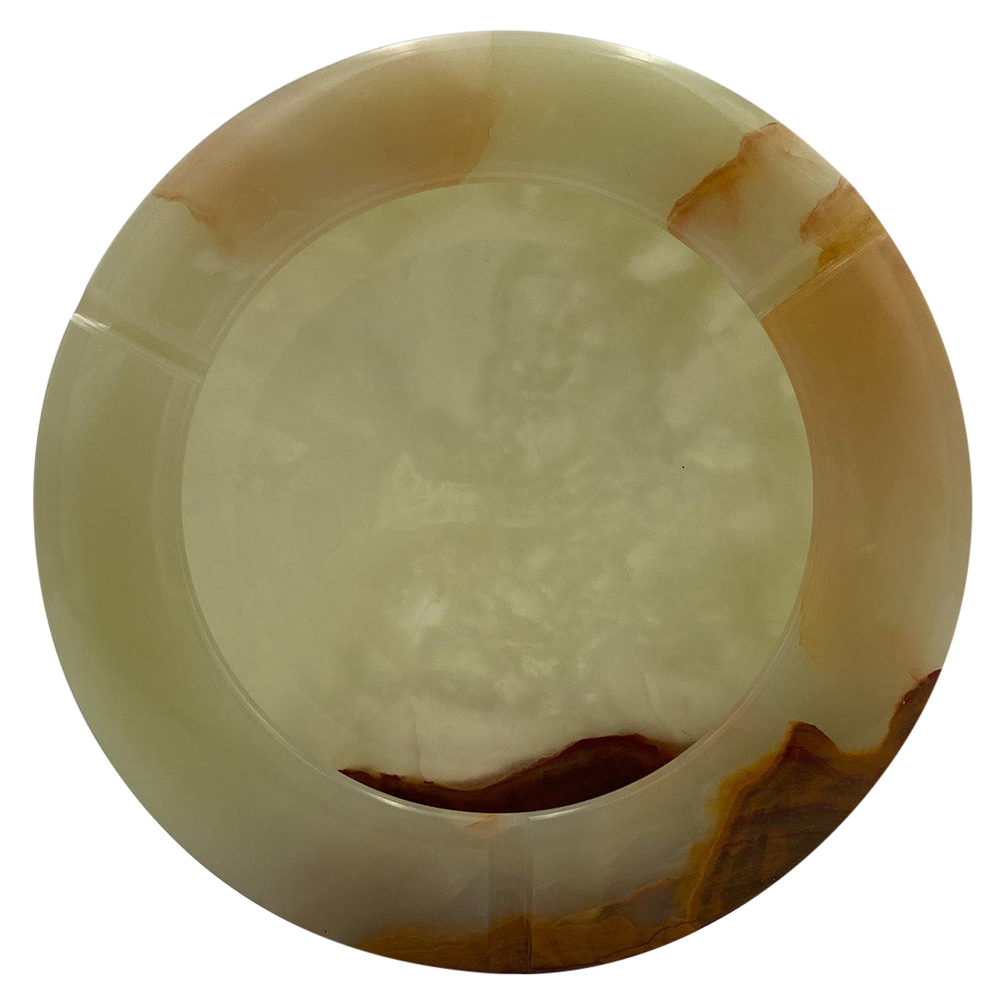 Onyx Stone Modernist Ashtray or Vide-Poche Catchall, Italy, 1980's