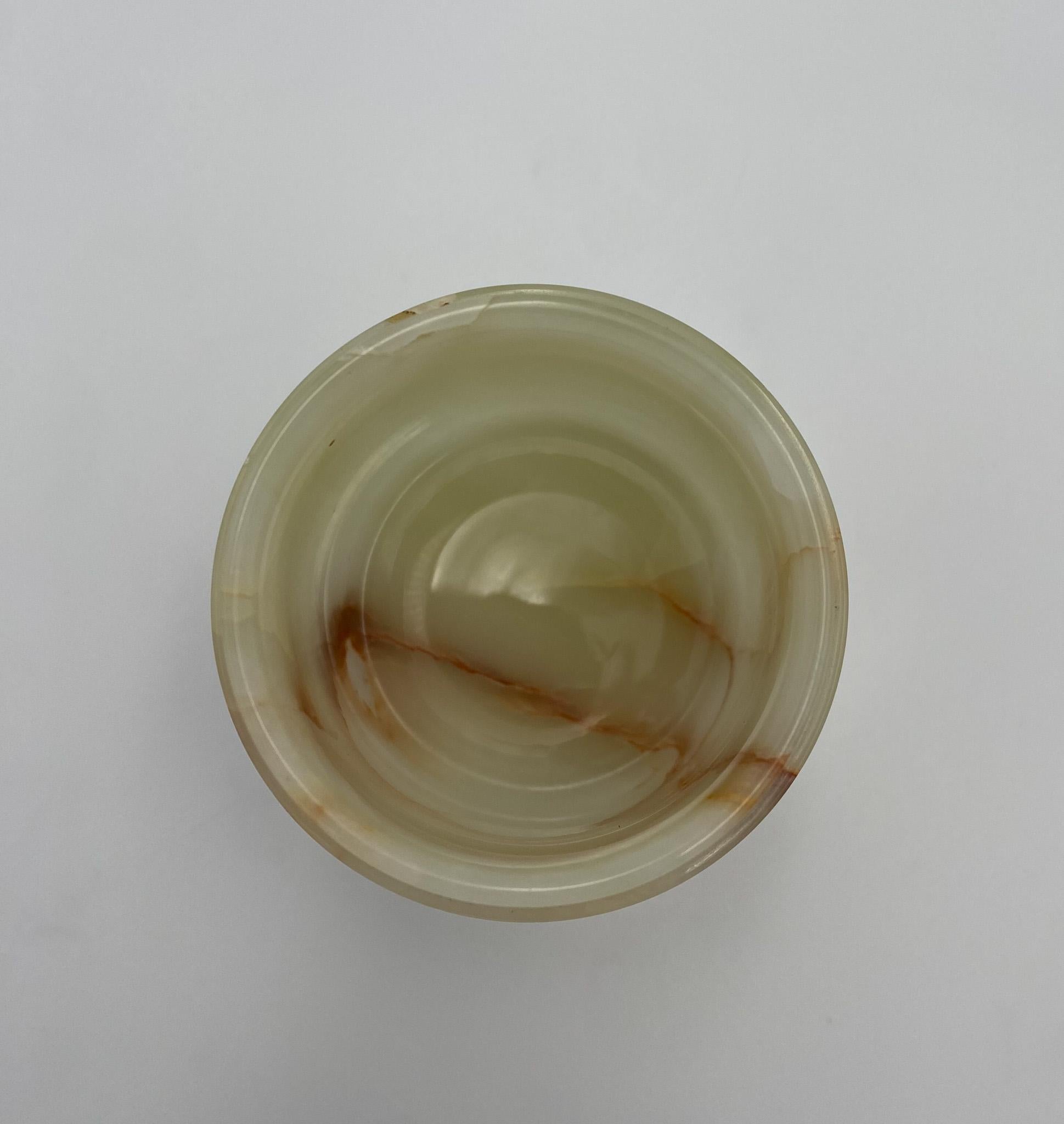 Onyx Stone Modernist Lidded Jar, Italy, 1980's For Sale 3
