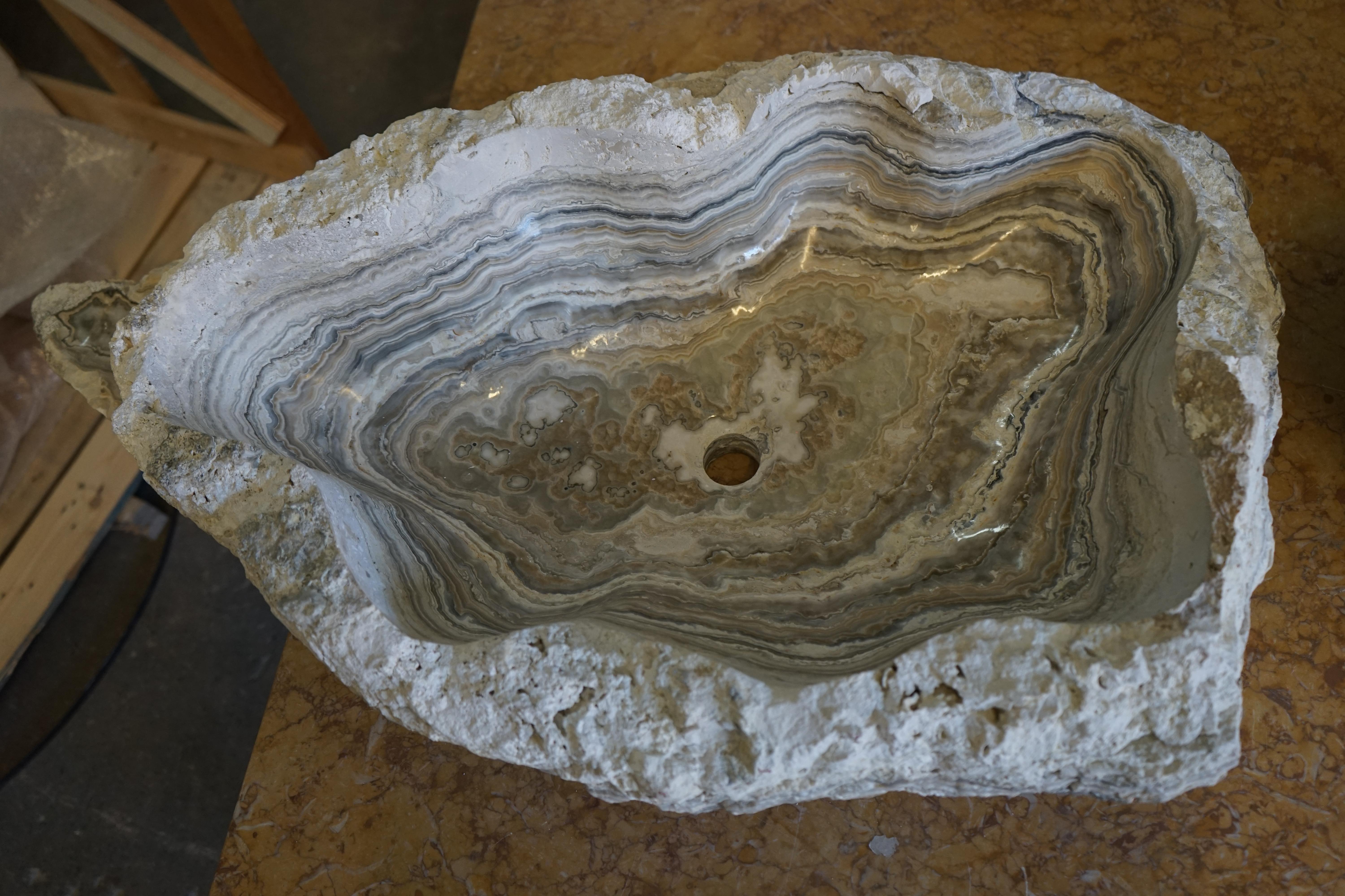 Contemporary Onyx Stone Sink