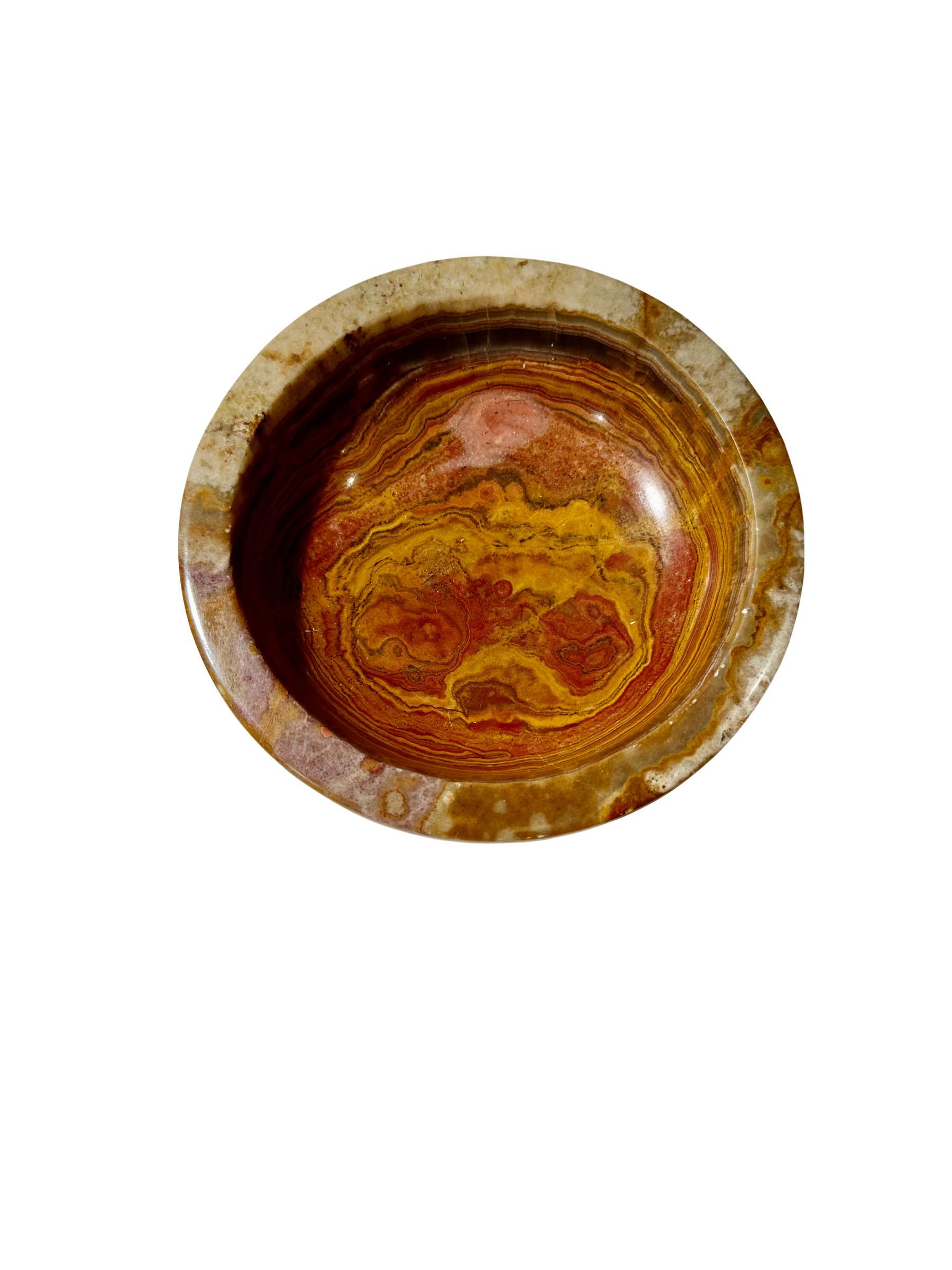 Italian Onyx Swirl Bowl For Sale