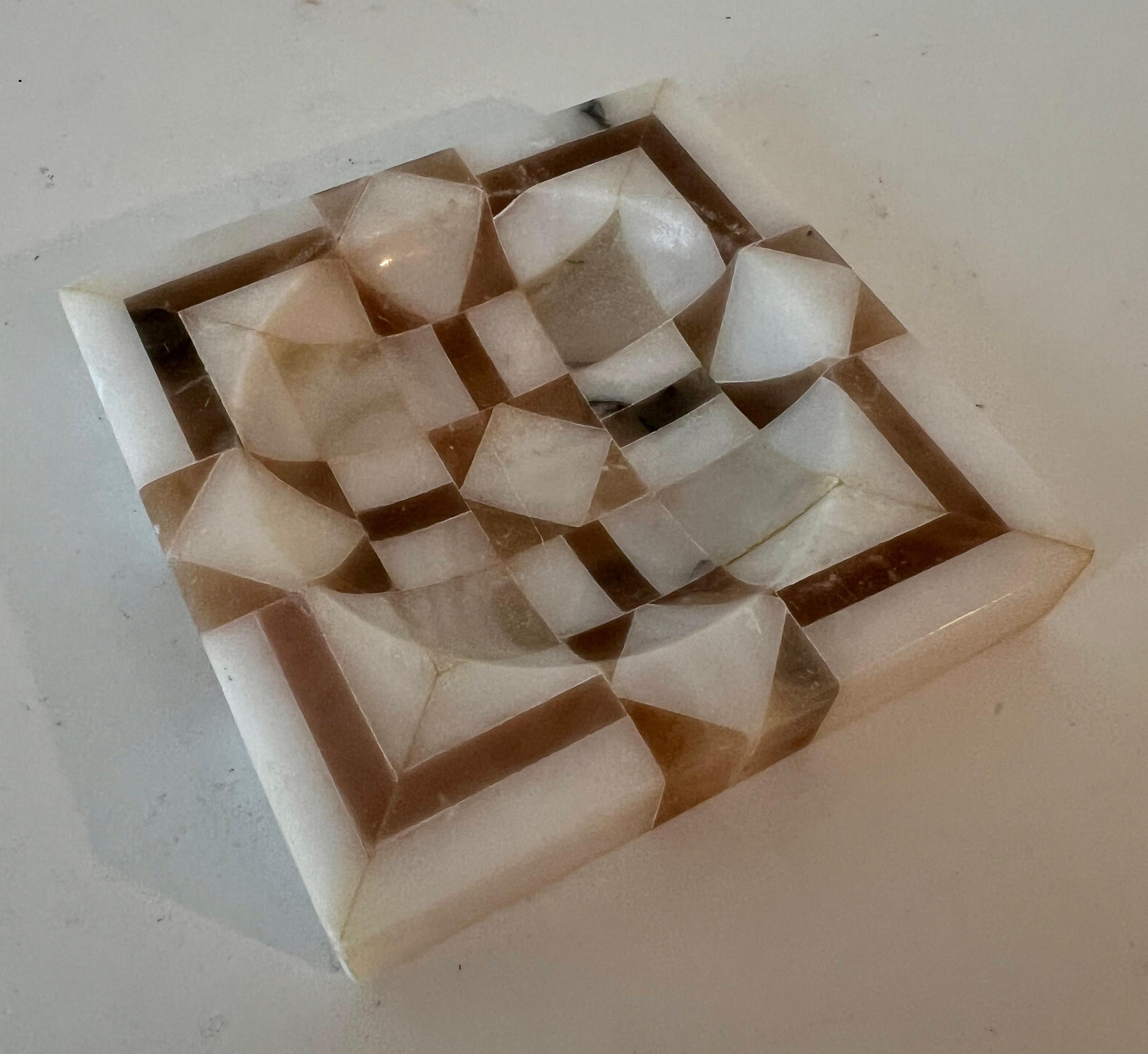 Onyx Tessellated inlay Concave Bowl 2