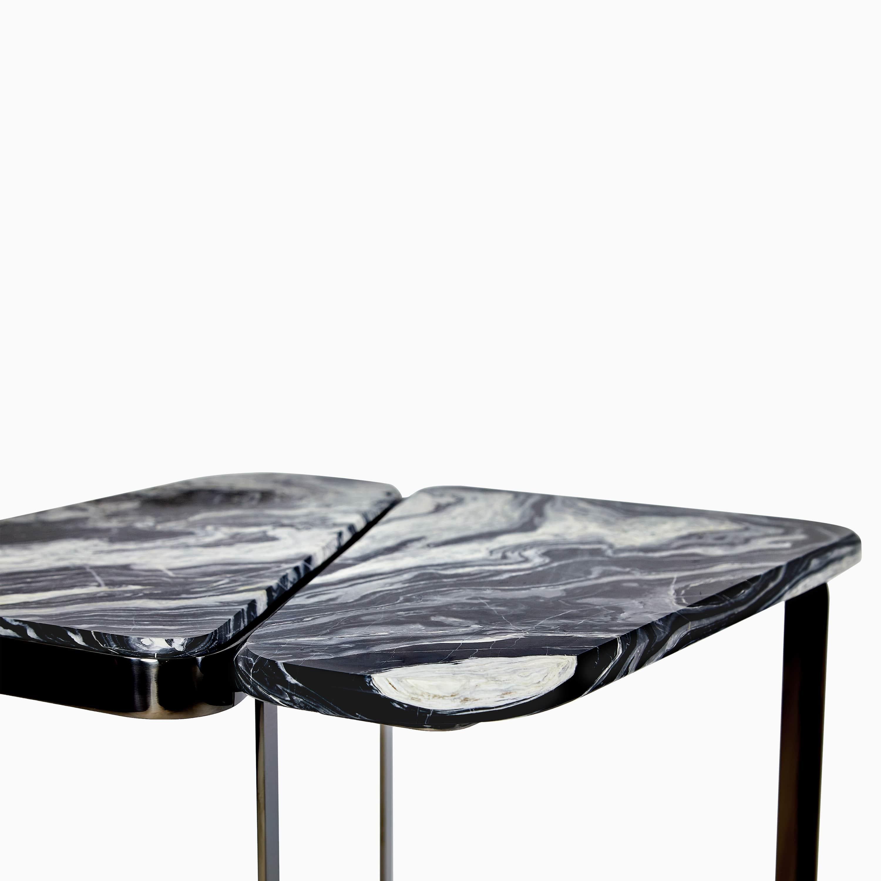 Contemporary Onyx Tigris Side Table Onyx by Marble Balloon For Sale