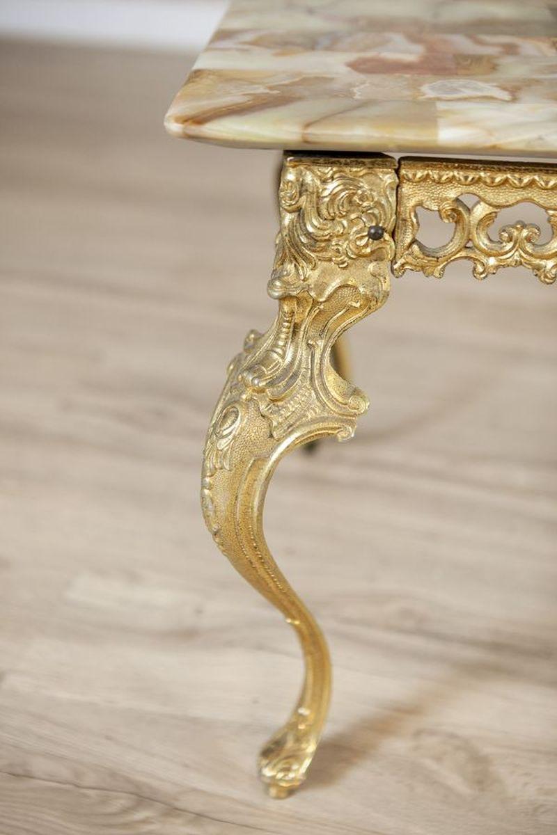 Onyx-Top Coffee Table From the 1960s For Sale 2