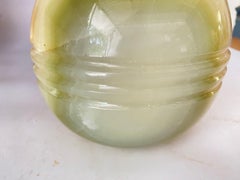 Onyx Vase, Beige and Green Color, Italy, 1970