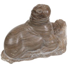 Onyx Walrus Sculpture
