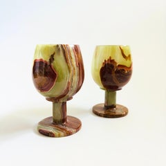 Gobelets à vin en onyx - Lot de 2