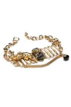 OOAK House of Shazzar Baroque Caged Black Tourmaline & Leopard Statement Choker