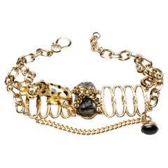 OOAK House of Shazzar Baroque Caged Black Tourmaline & Leopard Statement Choker