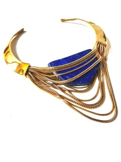 OOAK Reworked DVF Hardware with Lapis Lazuli Multi Chain Choker